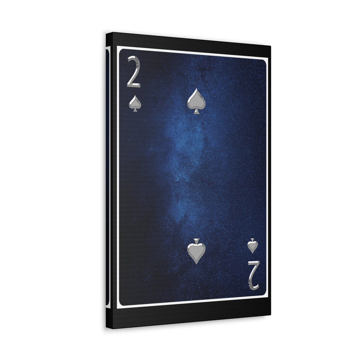 Two Of Spades Space Background Playing Card Canvas Wall Art for Home Decor Ready-to-Hang-Express Your Love Gifts
