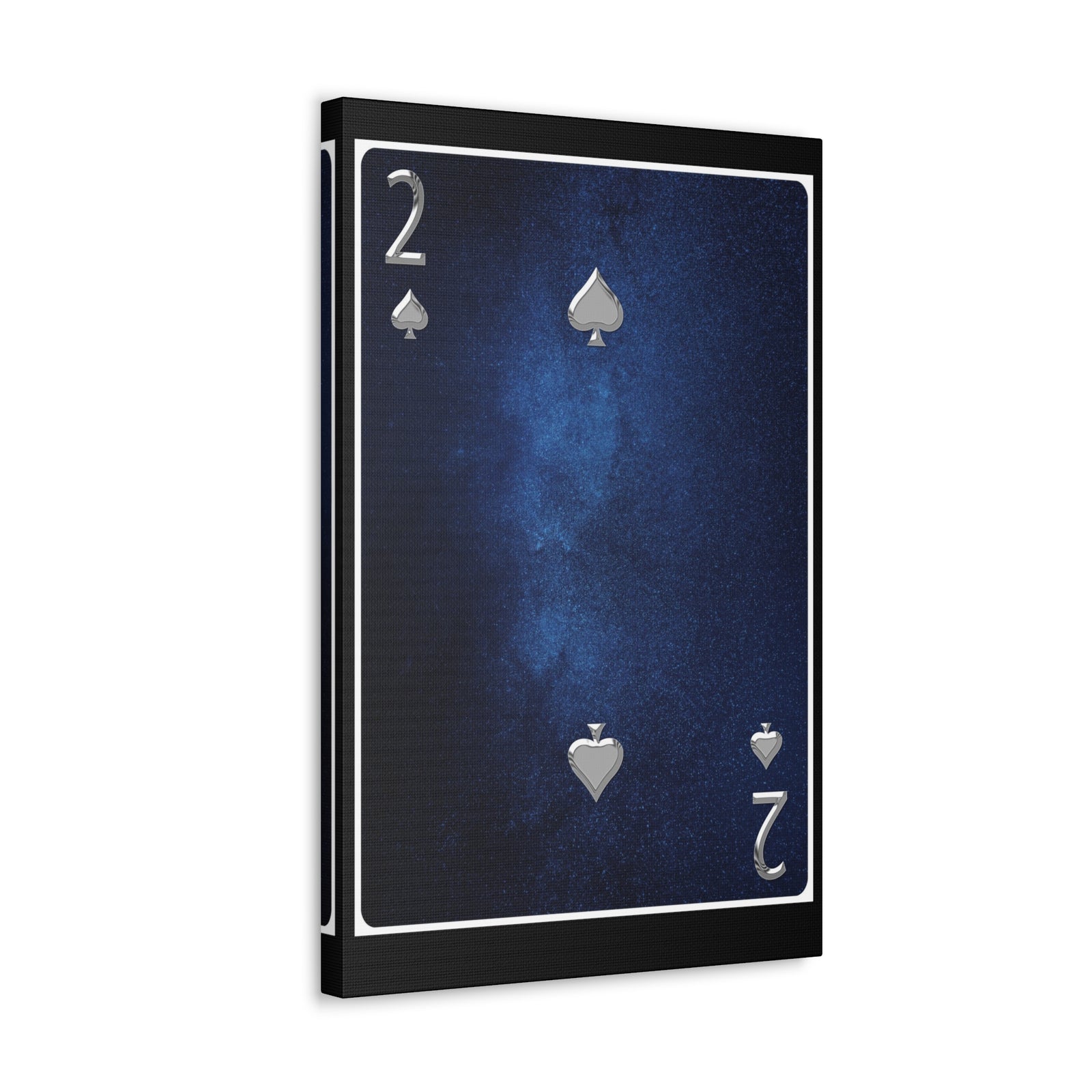 Two Of Spades Space Background Playing Card Canvas Wall Art for Home Decor Ready-to-Hang-Express Your Love Gifts