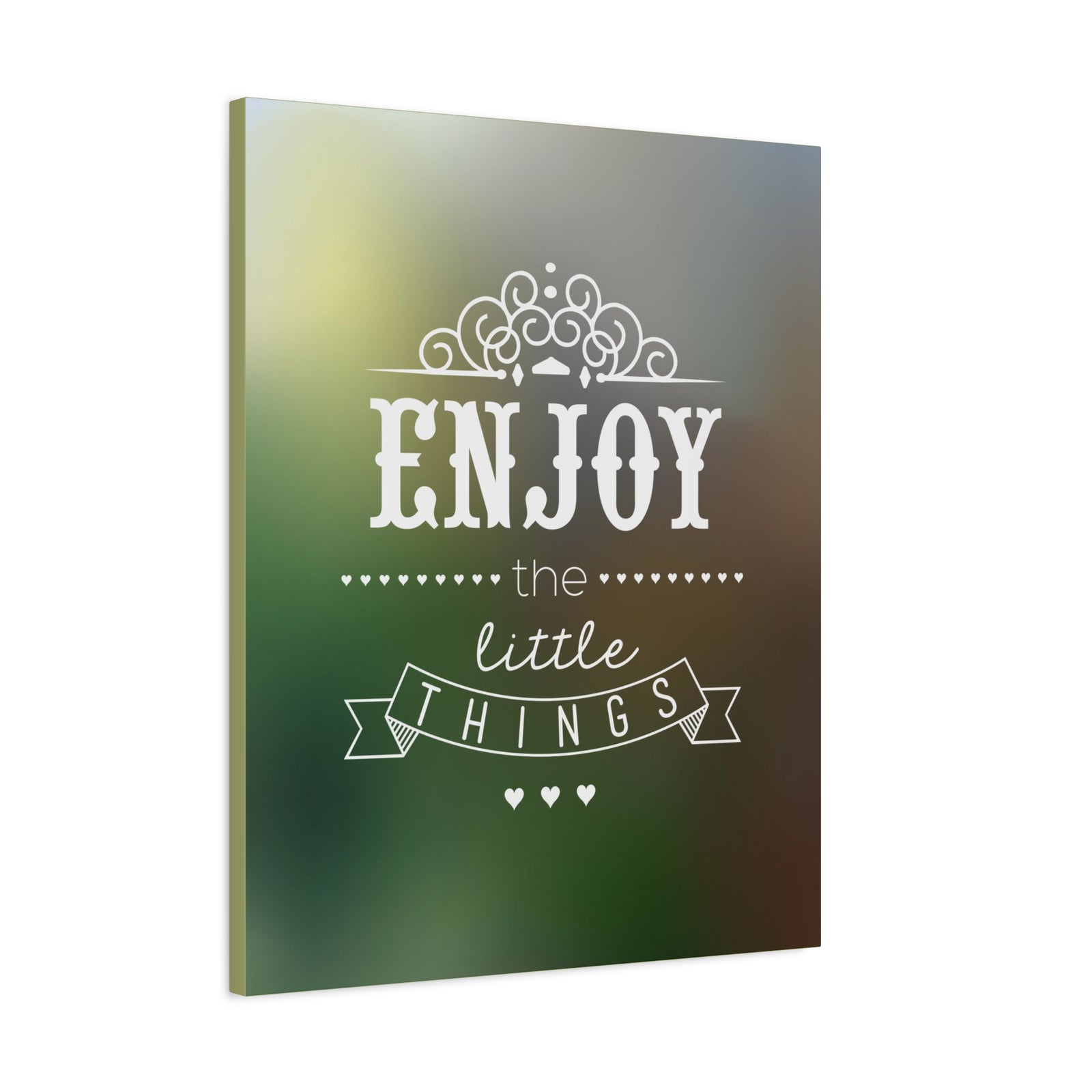Inspirational Wall Art Enjoy The Little Things Motivation Wall Decor for Home Office Gym Inspiring Success Quote Print Ready to Hang-Express Your Love Gifts