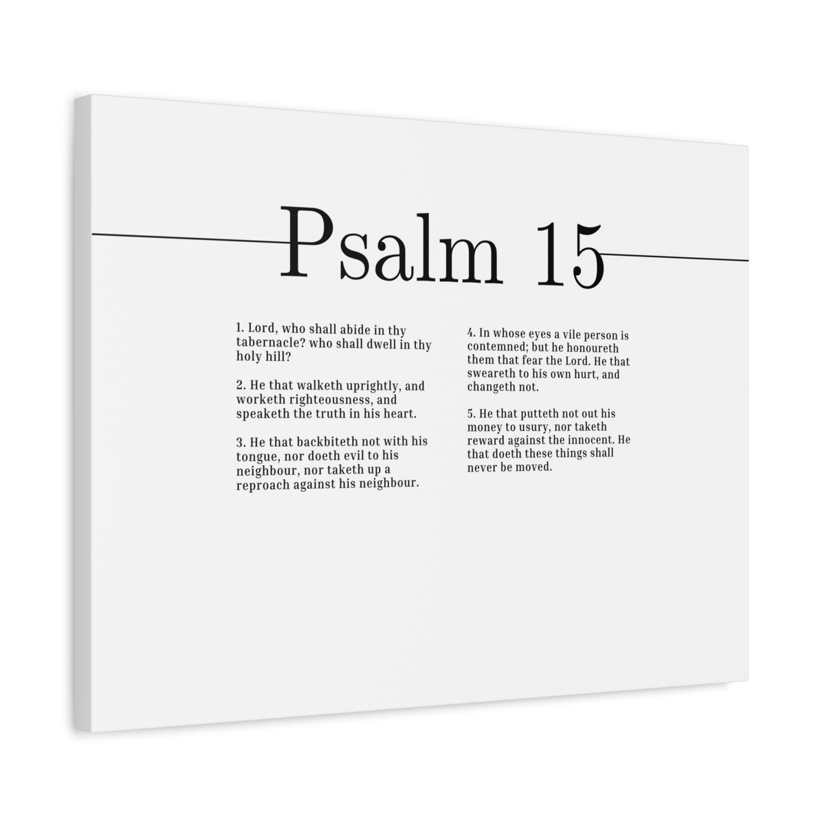 Scripture Canvas The Truth In His Heart Psalm 15 Christian Wall Art Bible Verse Print Ready to Hang-Express Your Love Gifts