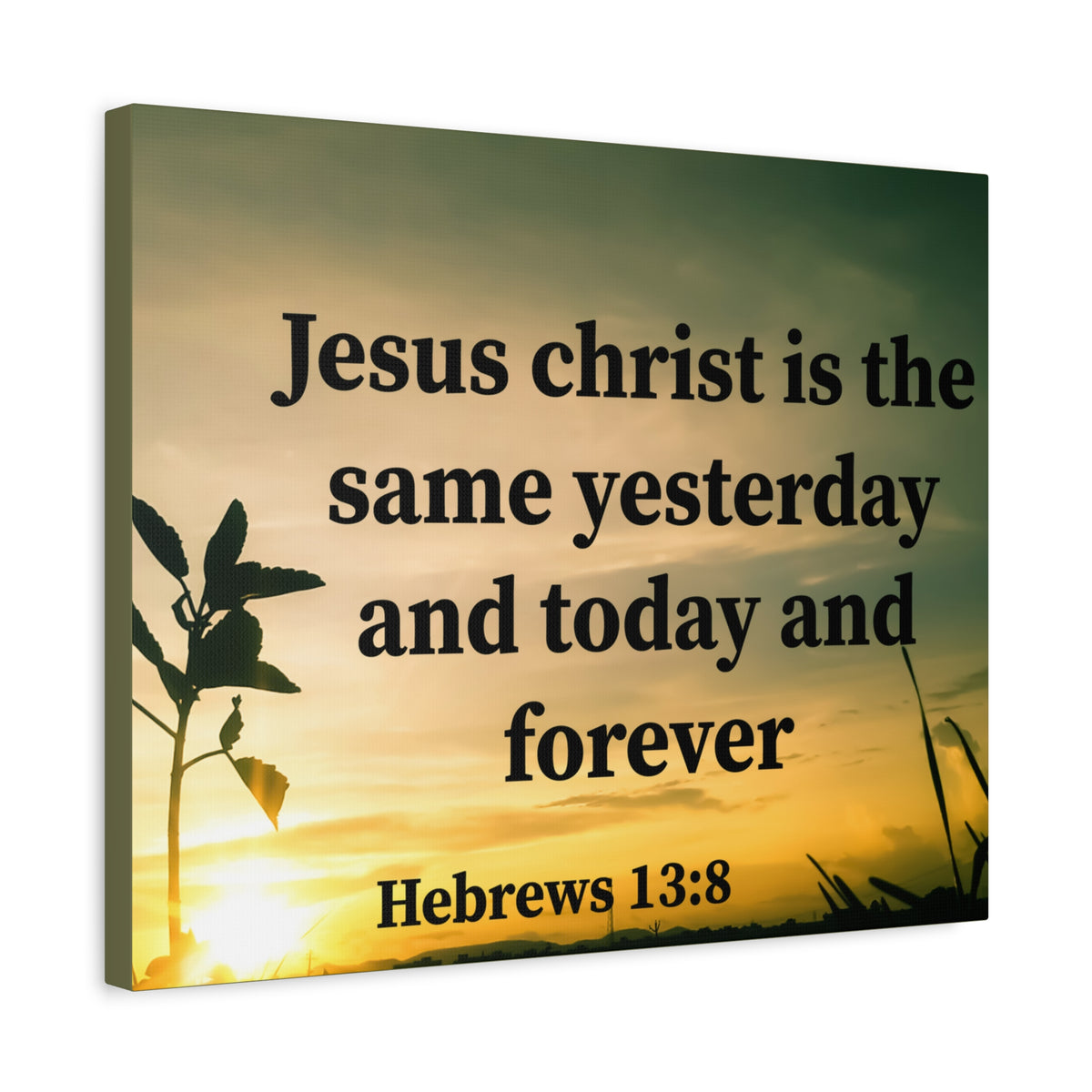 Scripture Walls Today And Forever Hebrews 13:8 Bible Verse Canvas Christian Wall Art Ready to Hang