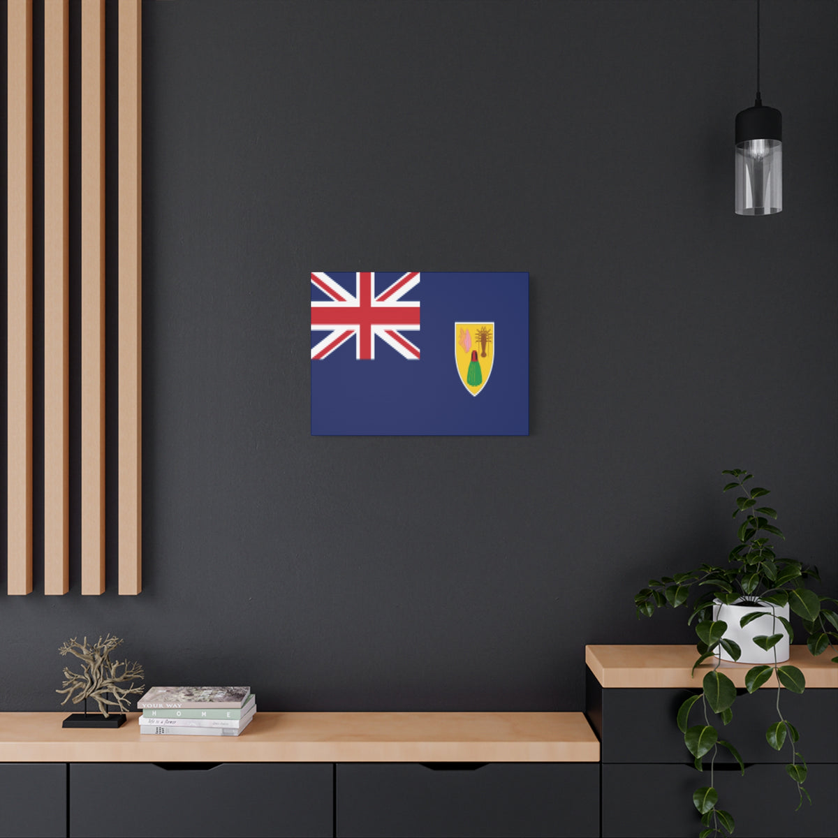 Turks and Caicos Islands Country Flag Canvas Vibrant Wall Art Unframed Home Decor-Express Your Love Gifts