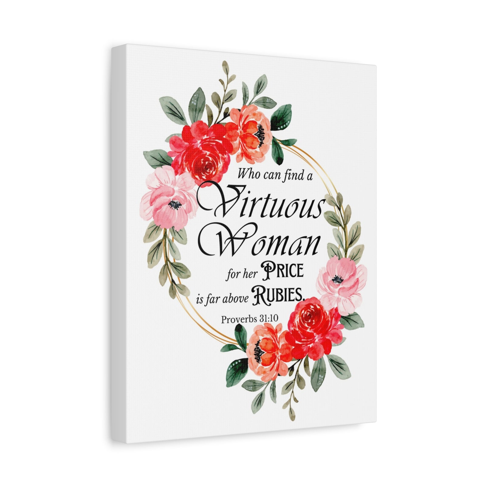 Scripture Walls Proverbs 31:10 A Virtuous Woman Bible Verse Canvas Christian Wall Art Ready to Hang Unframed-Express Your Love Gifts