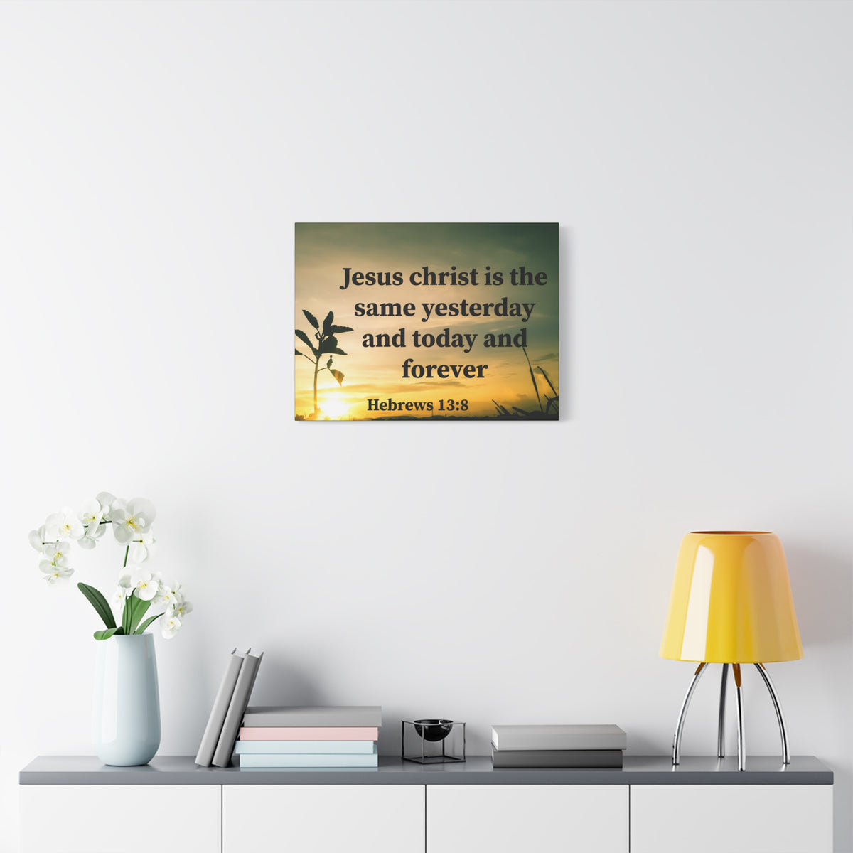 Scripture Walls Today And Forever Hebrews 13:8 Bible Verse Canvas Christian Wall Art Ready to Hang