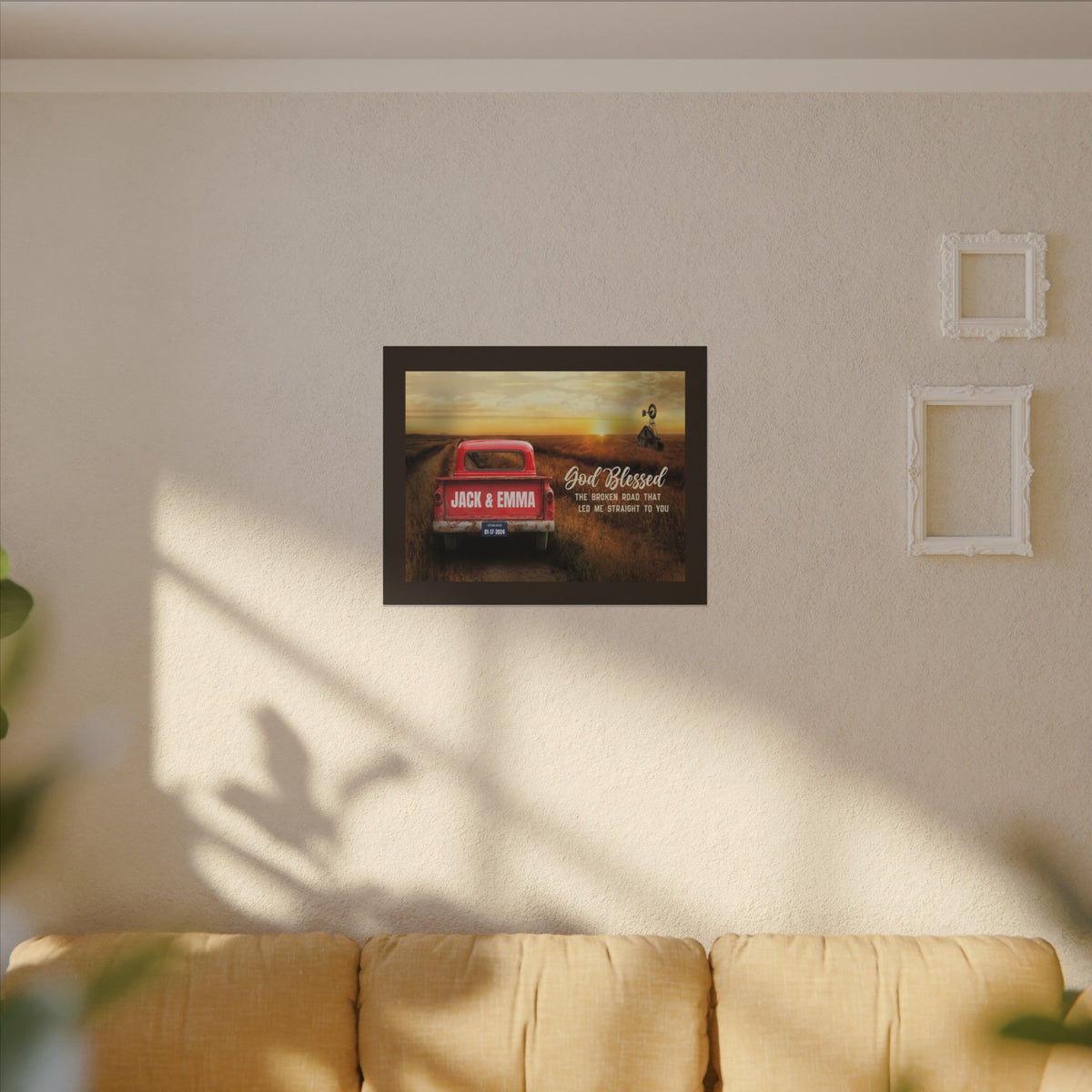 Personalized God Bless The Broken Road Custom Canvas Wall Art-Express Your Love Gifts