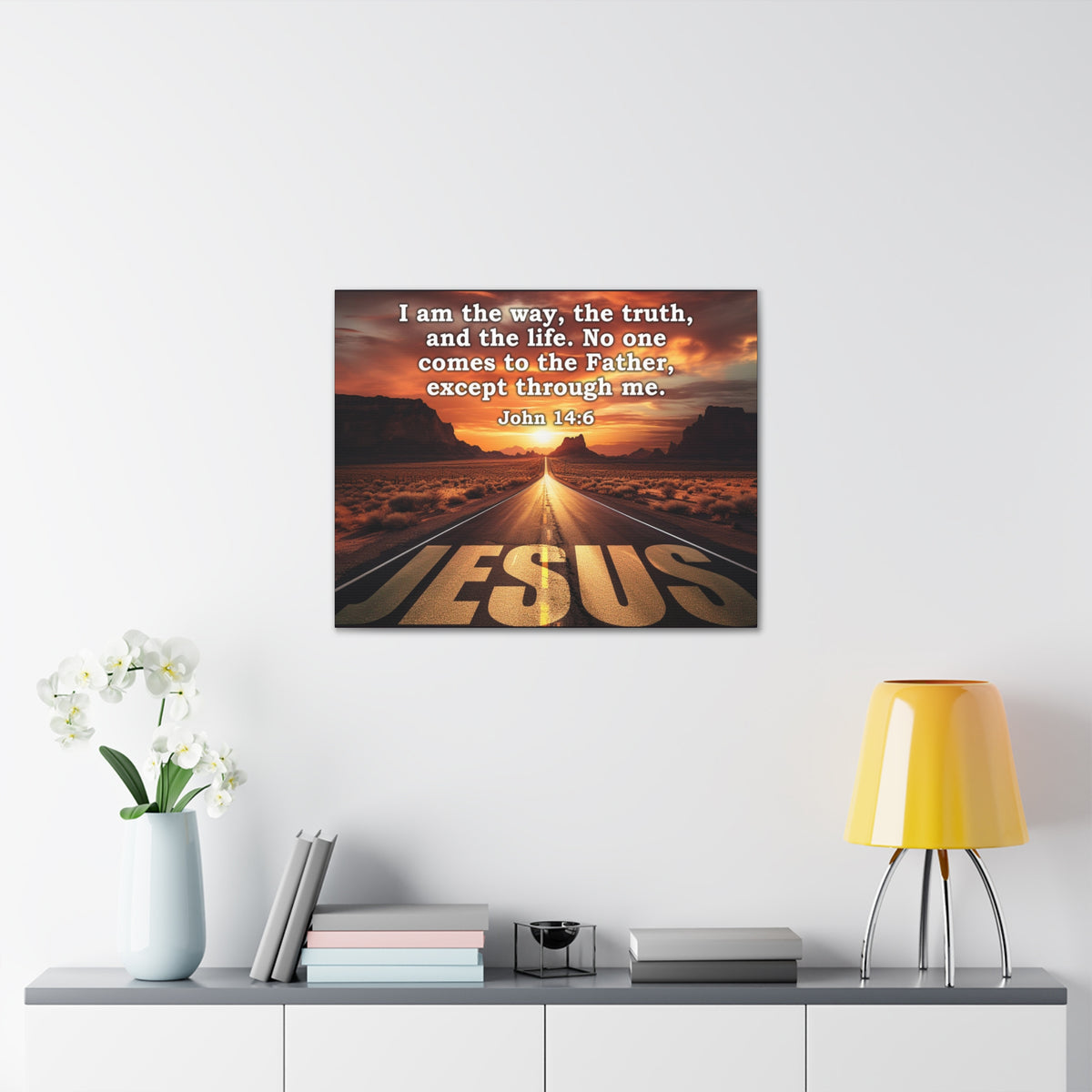 Scripture Walls Way Truth Life John 14:6 Christian Wall Art Print Ready to Hang Unframed-Express Your Love Gifts