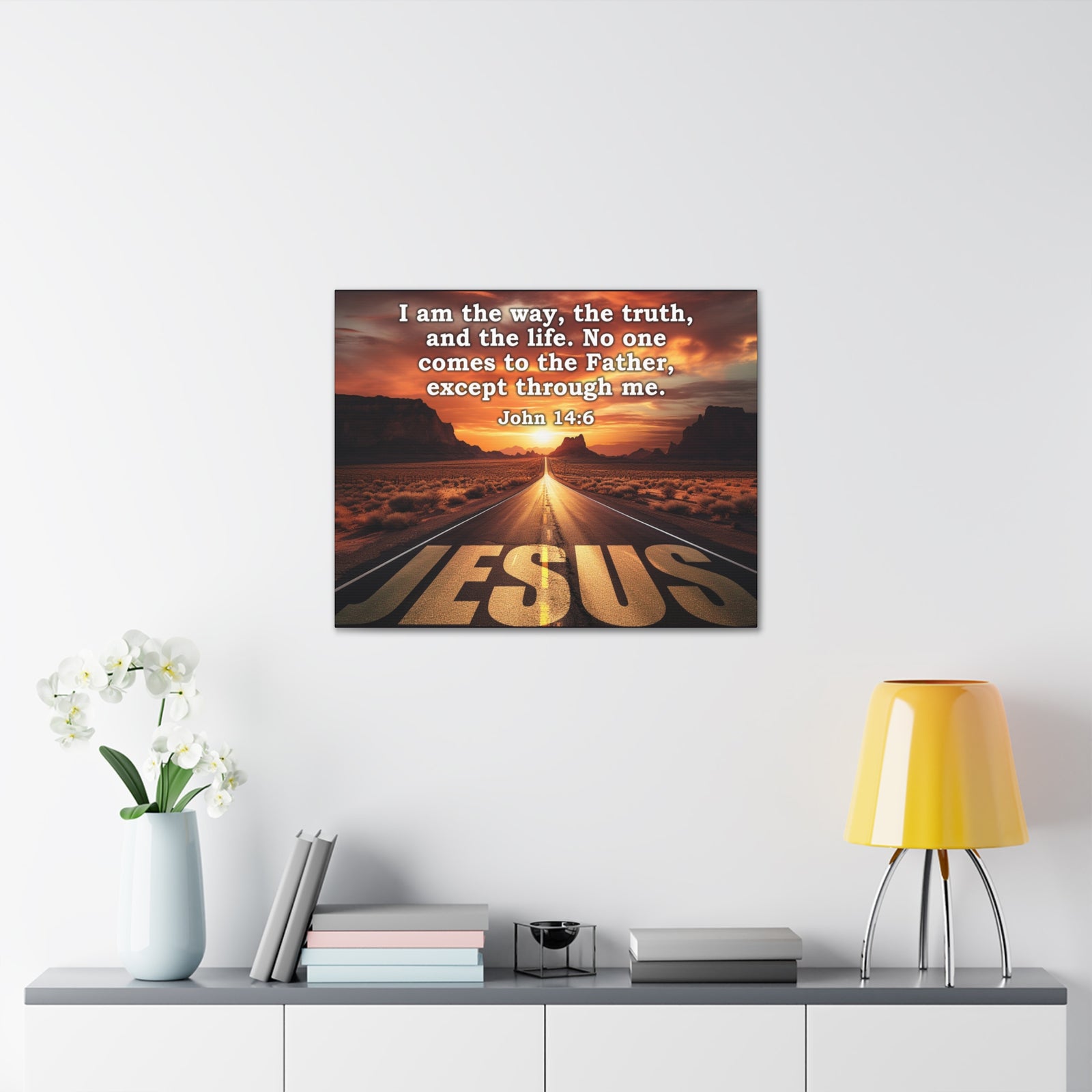 Scripture Walls Way Truth Life John 14:6 Christian Wall Art Print Ready to Hang Unframed-Express Your Love Gifts