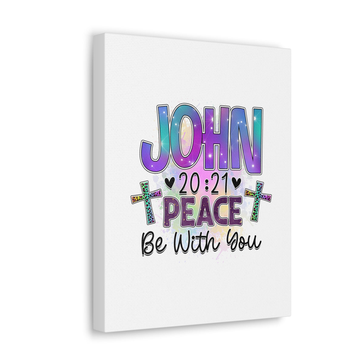 Scripture Walls John 20:21 Peace Be With You Bible Verse Canvas Christian Wall Art Ready to Hang Unframed-Express Your Love Gifts