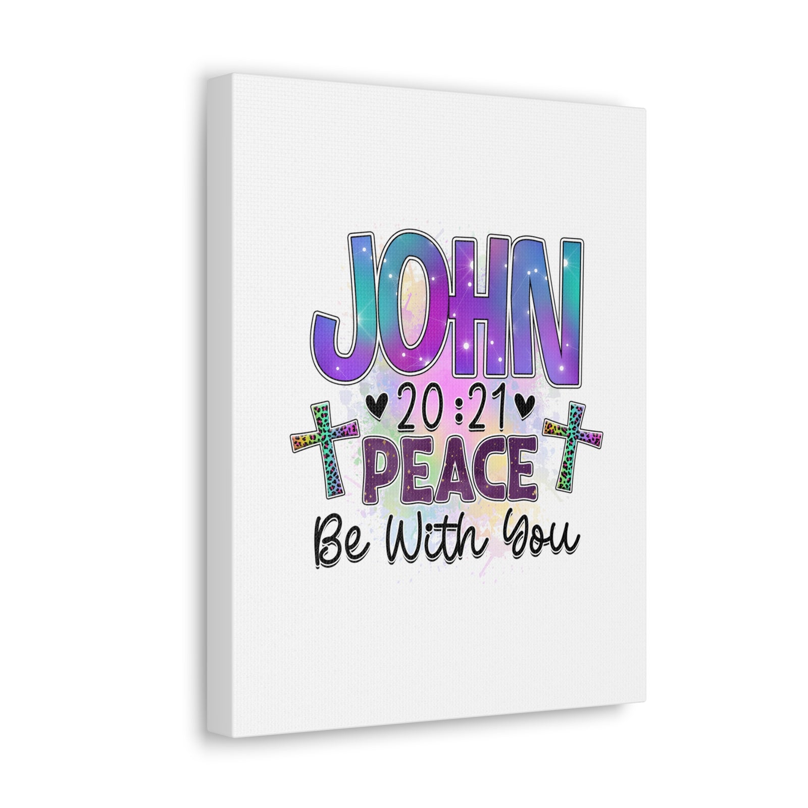 Scripture Walls John 20:21 Peace Be With You Bible Verse Canvas Christian Wall Art Ready to Hang Unframed-Express Your Love Gifts
