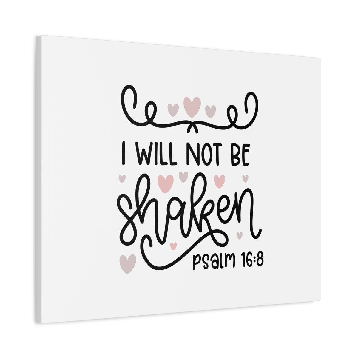Scripture Canvas I Will Not Be Shaken Psalm 16:8 Christian Wall Art Bible Verse Print Ready to Hang-Express Your Love Gifts