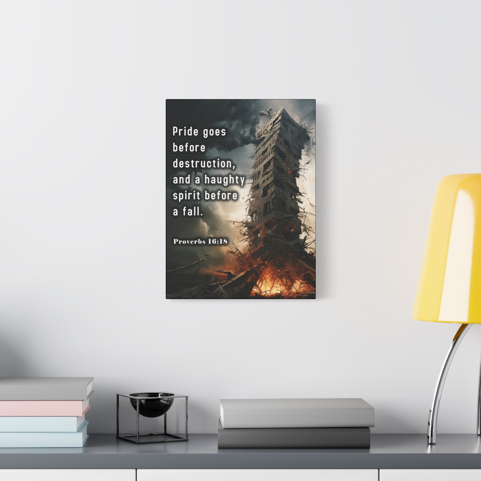 Scripture Walls Pride Before Fall Proverbs 16:18 Christian Wall Art Print Ready to Hang Unframed-Express Your Love Gifts