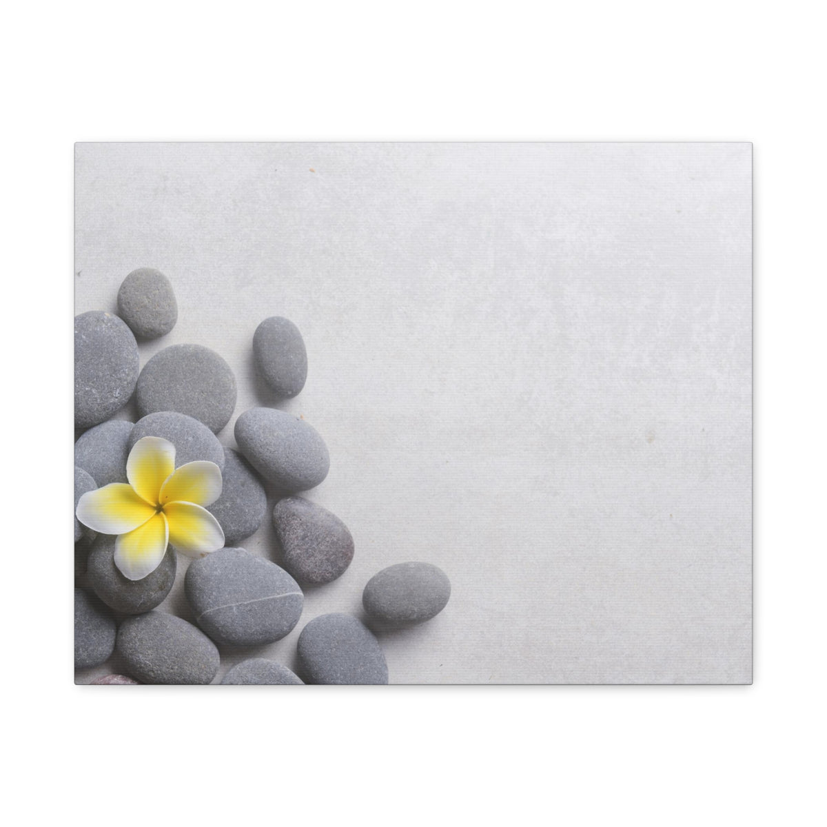 Frangipani and Zen Stones Forest Floral Nature Photography Canvas Wall Art for Home Decor Ready-to-Hang-Express Your Love Gifts