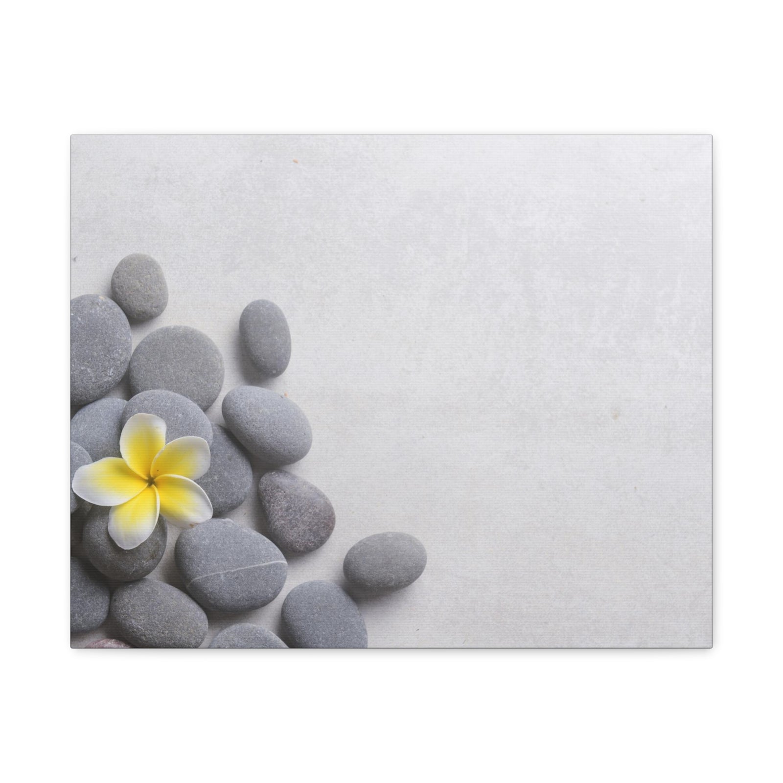 Frangipani and Zen Stones Forest Floral Nature Photography Canvas Wall Art for Home Decor Ready-to-Hang-Express Your Love Gifts