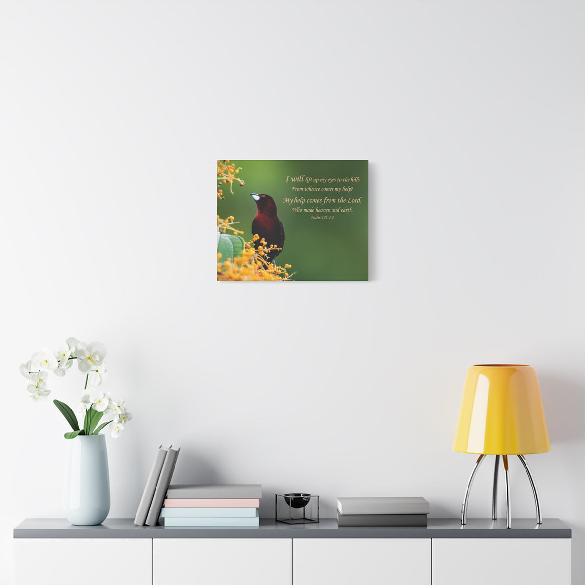 Scripture Walls Psalm 121:1-2 Heaven and Earth Bible Verse Canvas Christian Wall Art Ready to Hang Unframed-Express Your Love Gifts