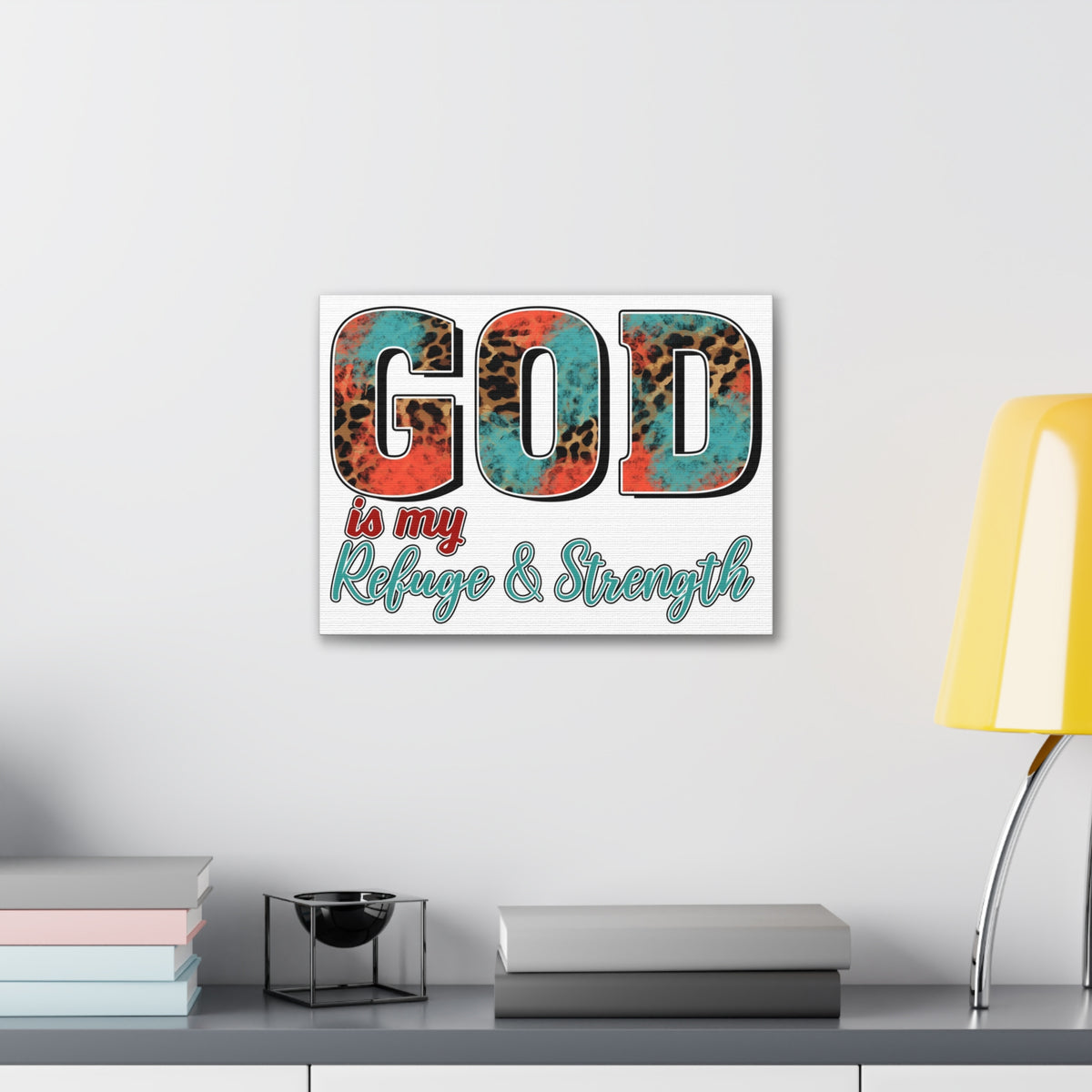 Scripture Walls My Refuge My Strength Bible Verse Canvas Christian Wall Art Ready to Hang Unframed-Express Your Love Gifts