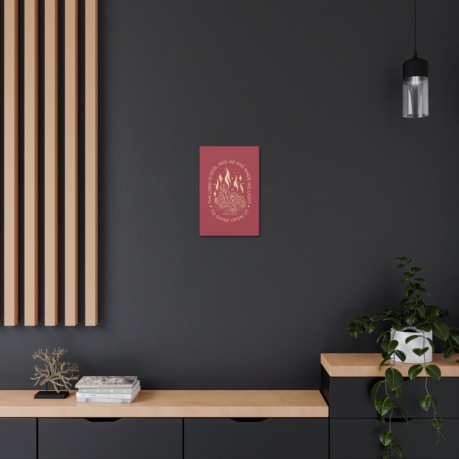 Scripture Canvas The Lord Is God Psalm 118:27 Christian Wall Art Bible Verse Print Ready To Hang-Express Your Love Gifts