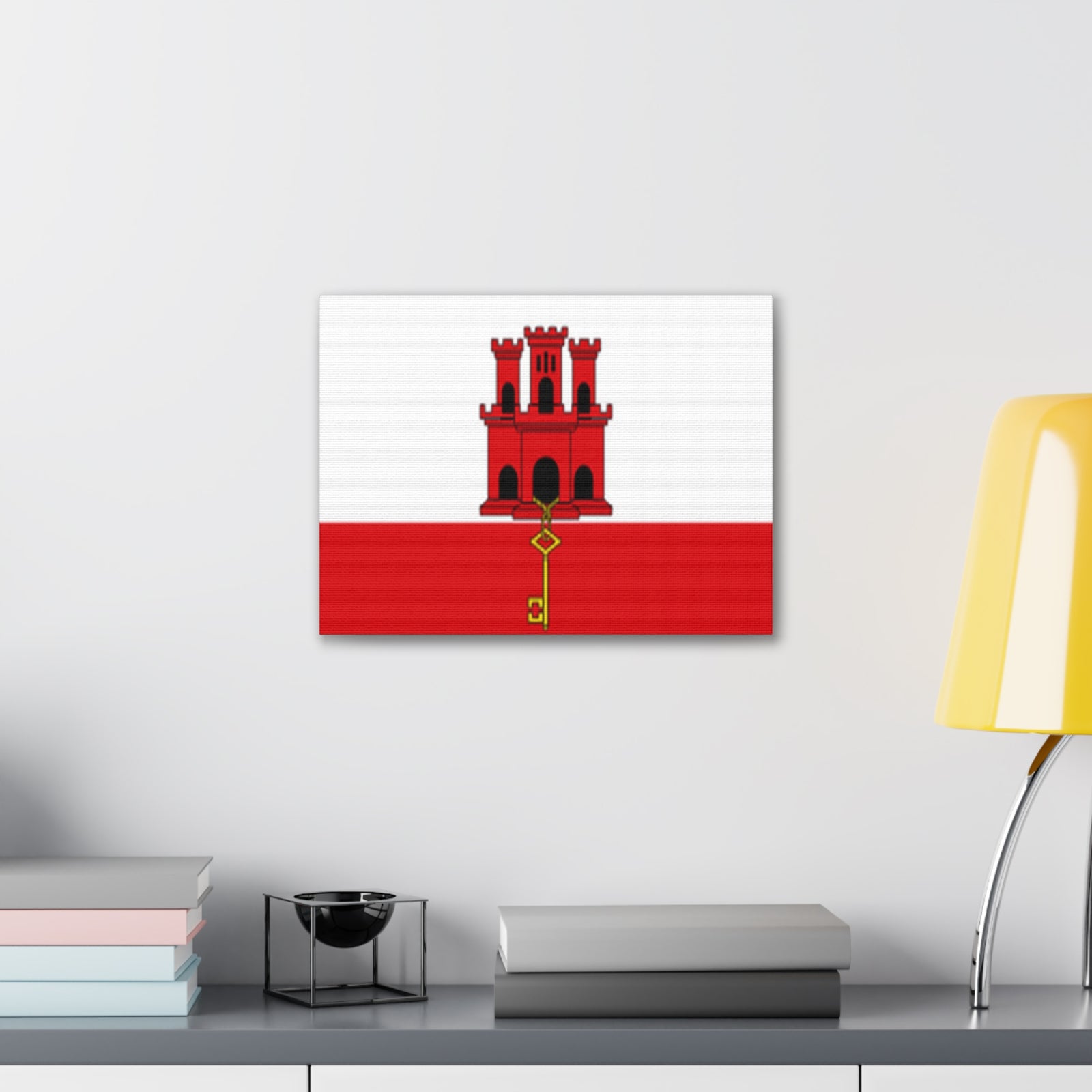Gibraltar Country Flag Canvas Vibrant Wall Art Unframed Home Decor-Express Your Love Gifts