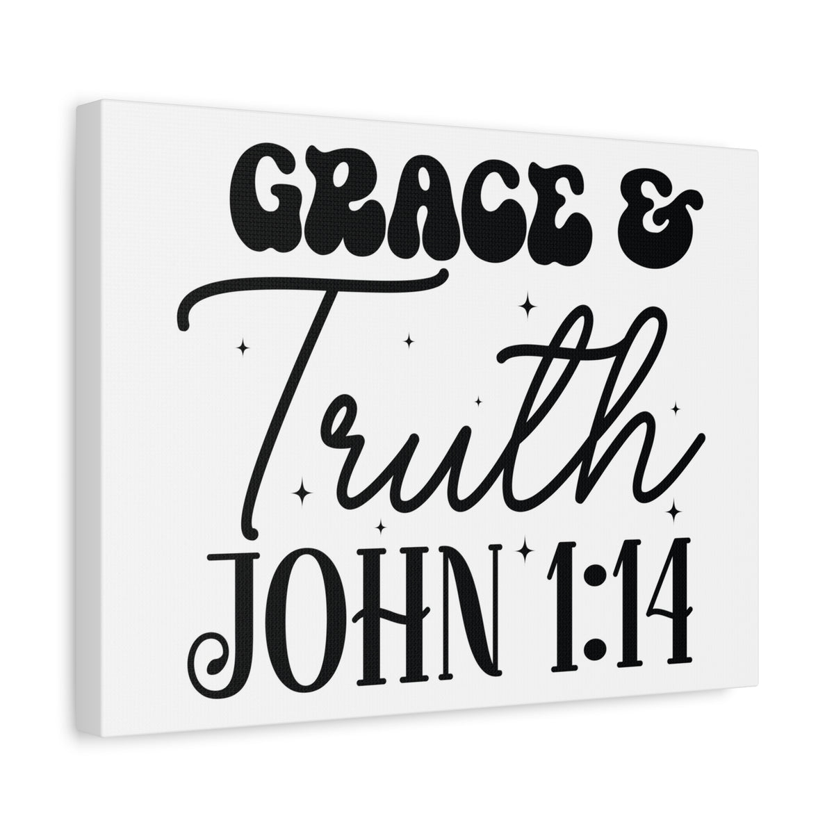 Scripture Walls John 1:14 Grace and Truth Bible Verse Canvas Christian Wall Art Ready to Hang Unframed-Express Your Love Gifts