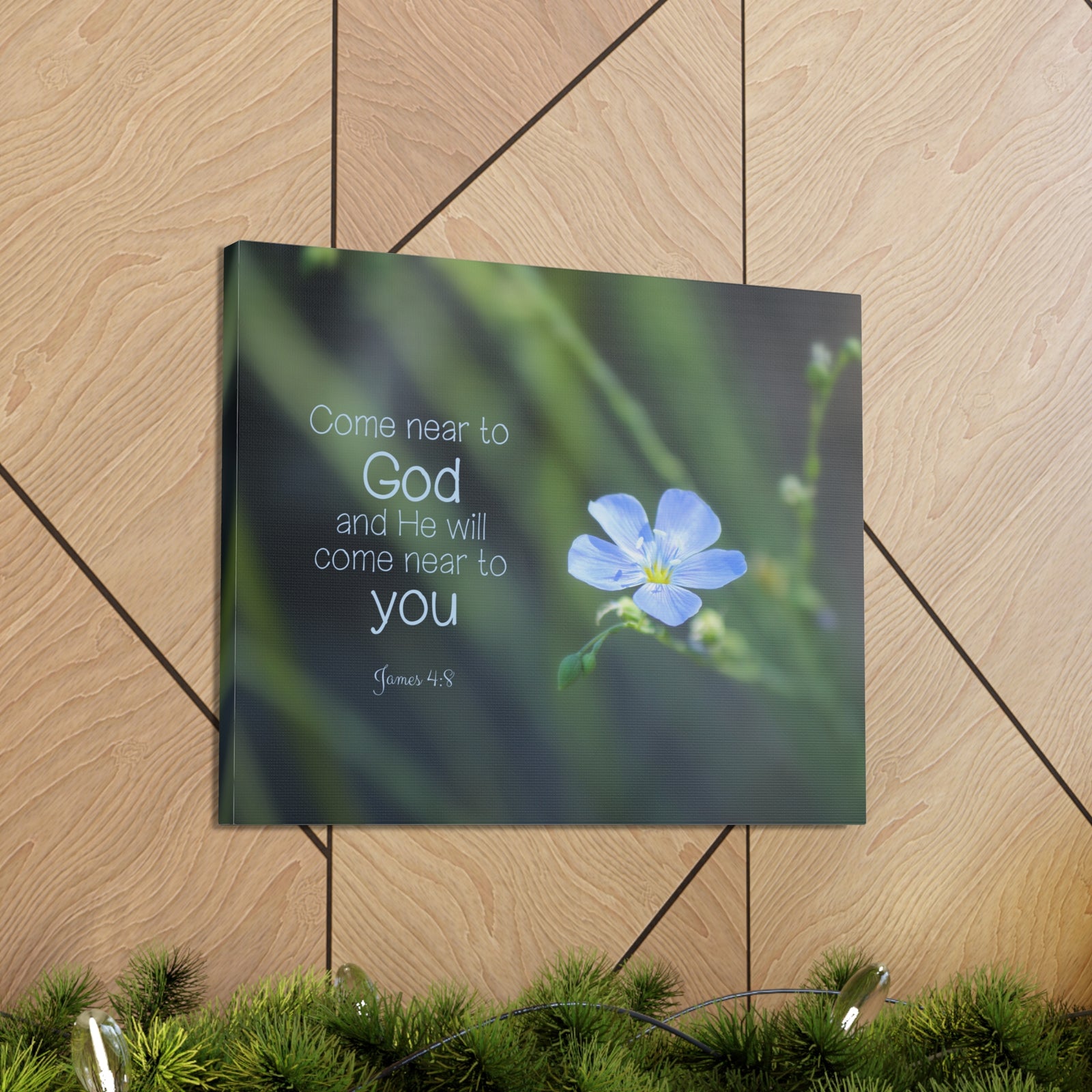 Scripture Walls Near To God James 4:8 Bible Verse Canvas Christian Wall Art Ready to Hang-Express Your Love Gifts