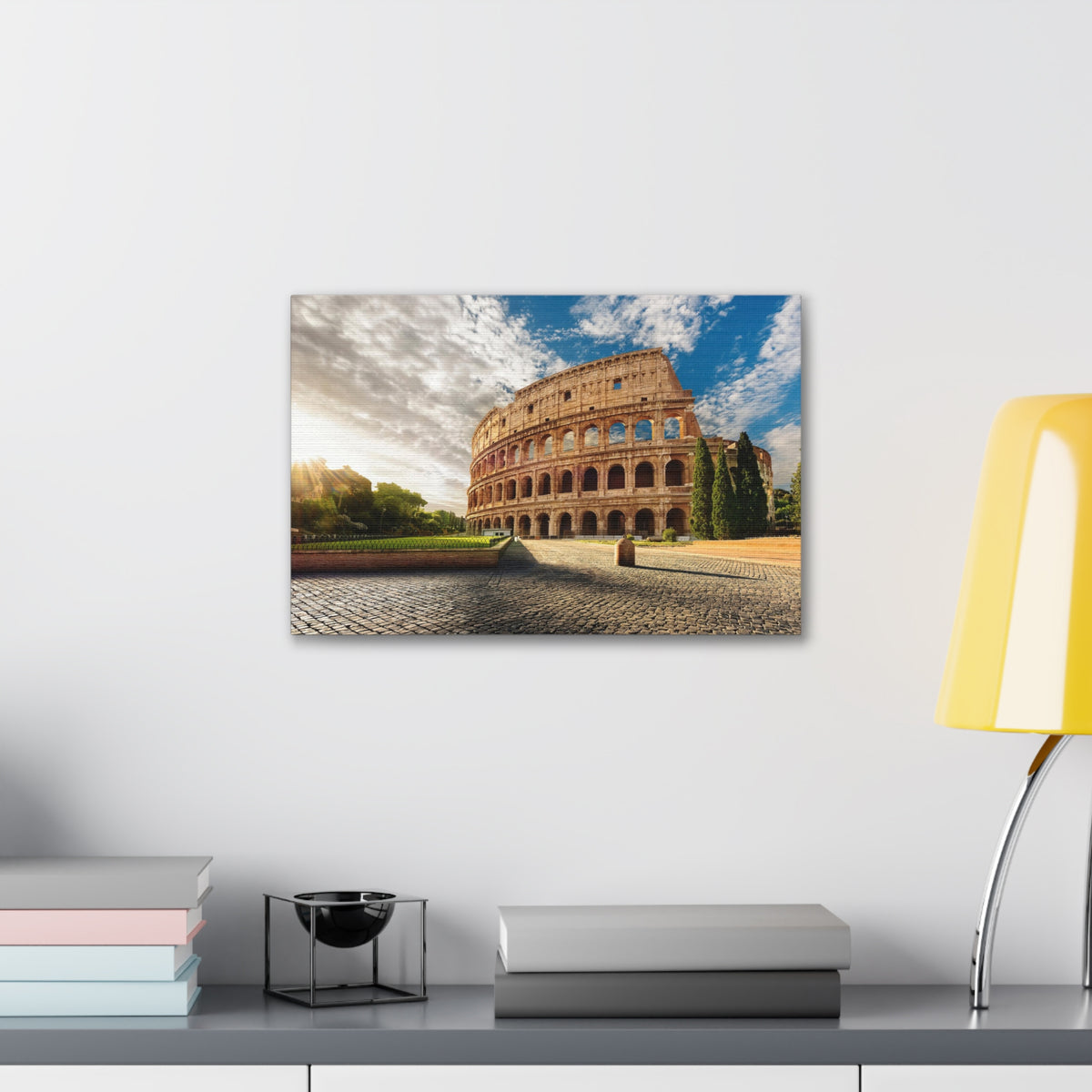 Italy Colosseum in Rome Modern Multicolor Scenic Nature Photography Canvas Home Office Decor Ready to Hang-Express Your Love Gifts