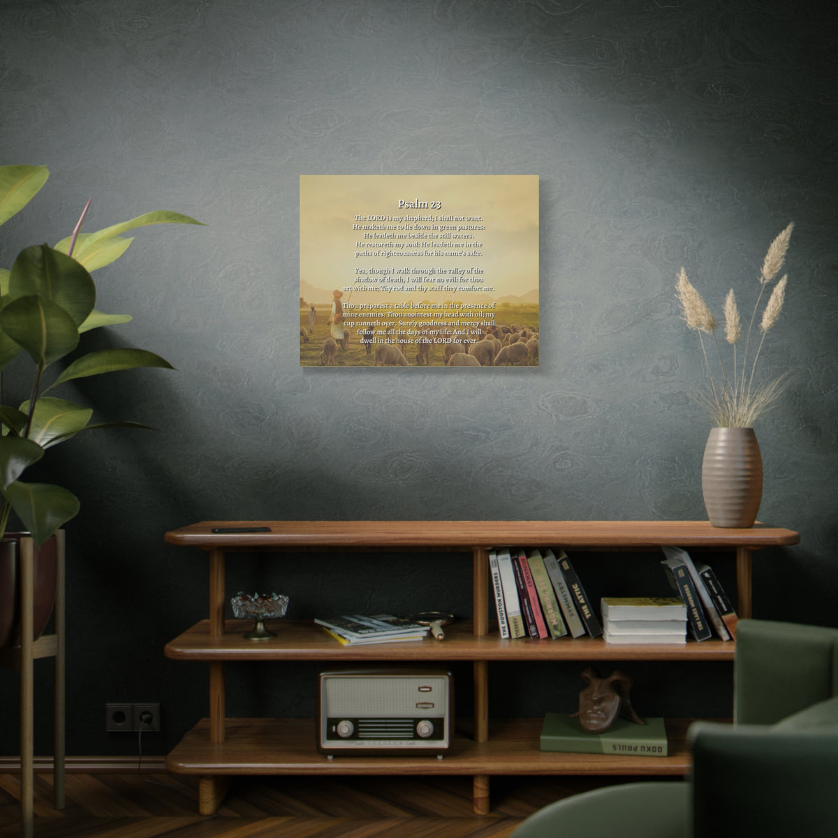 Scripture Walls Lord Is My Shepherd Herding Psalm 23 Bible Verse Canvas Christian Wall Art Ready to Hang-Express Your Love Gifts