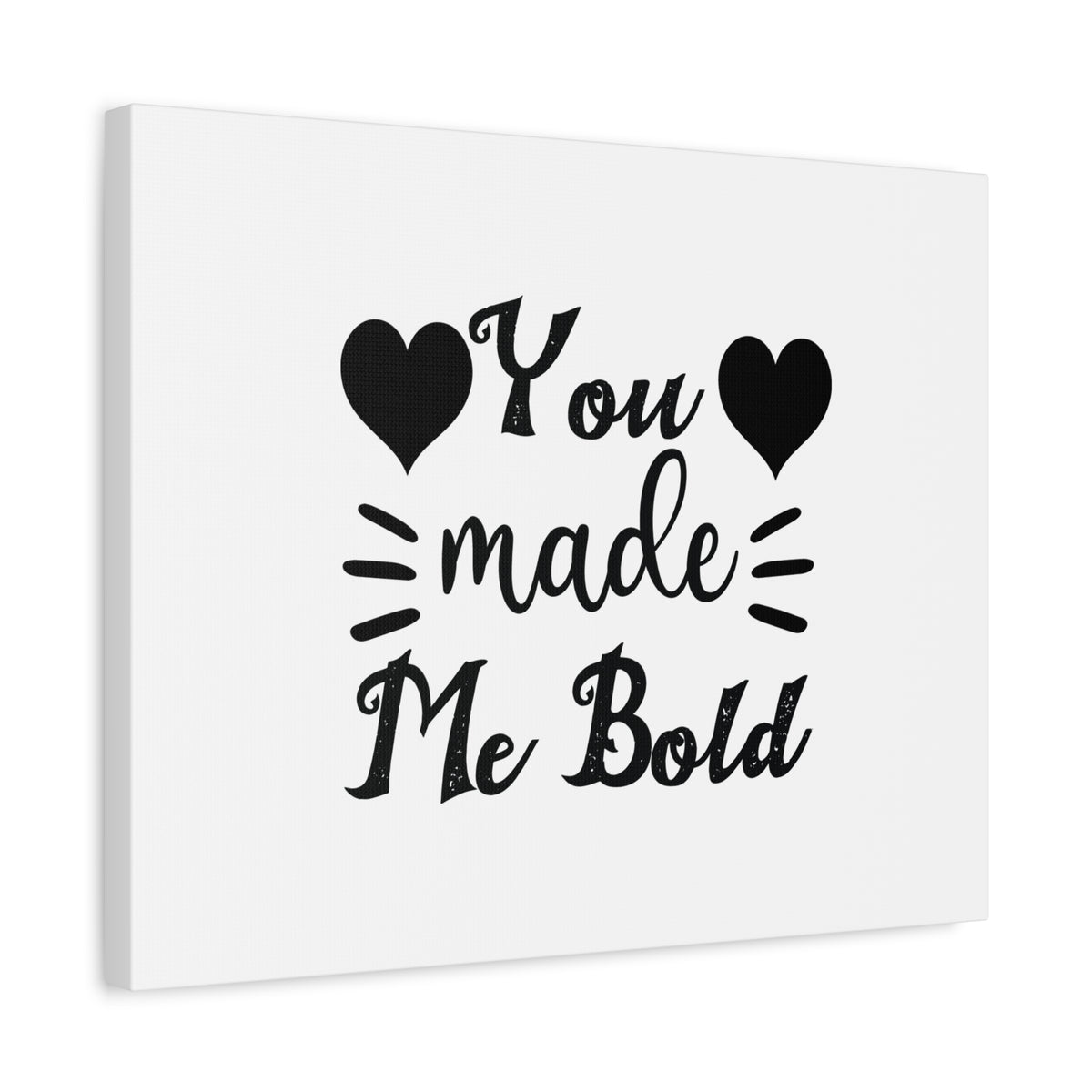 Scripture Canvas You Made Me Bold Psalms 138:3 Cursive Christian Wall Art Bible Verse Print Ready to Hang-Express Your Love Gifts