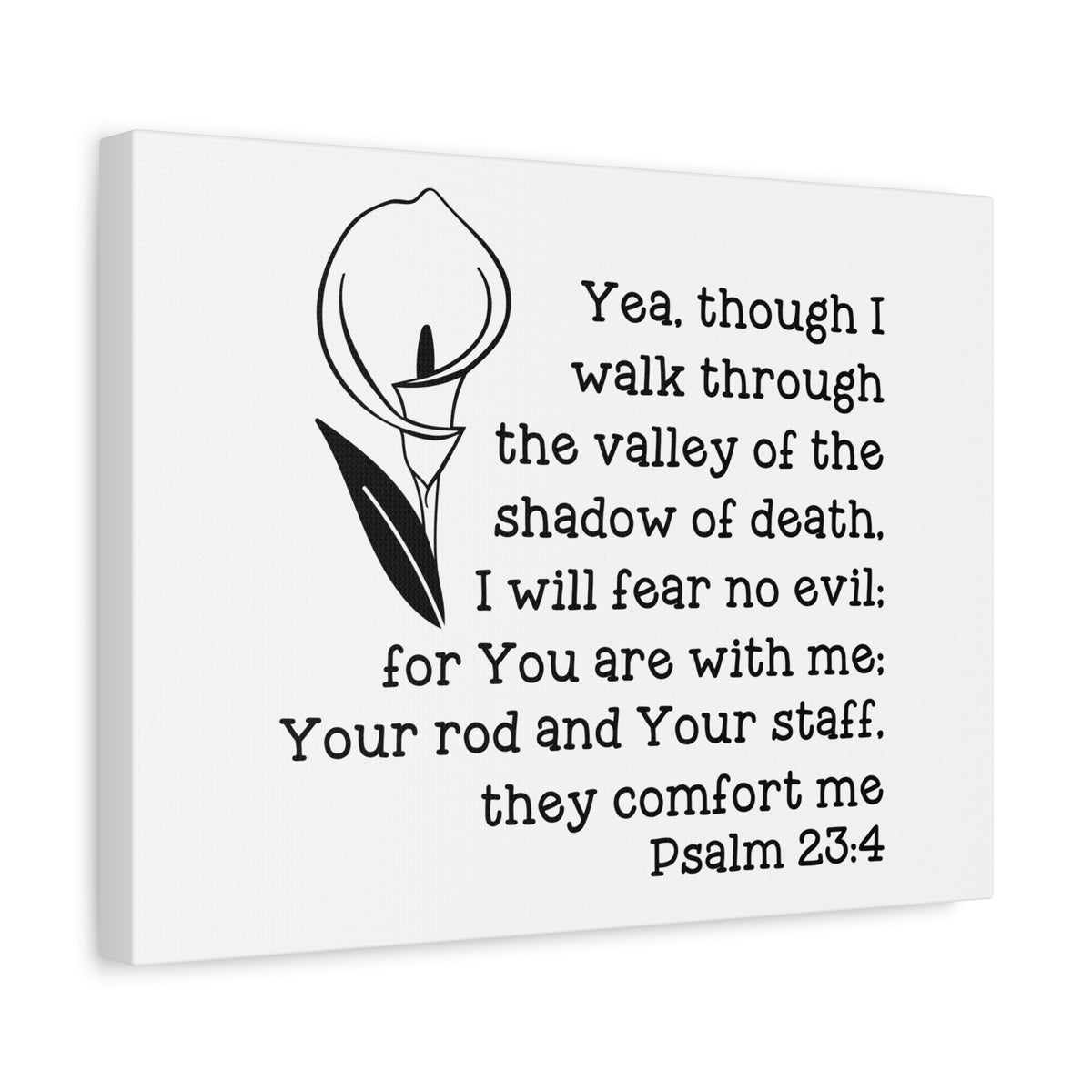 Scripture Canvas They Comfort Me Psalm 23:4 Christian Wall Art Bible Verse Print Ready to Hang-Express Your Love Gifts
