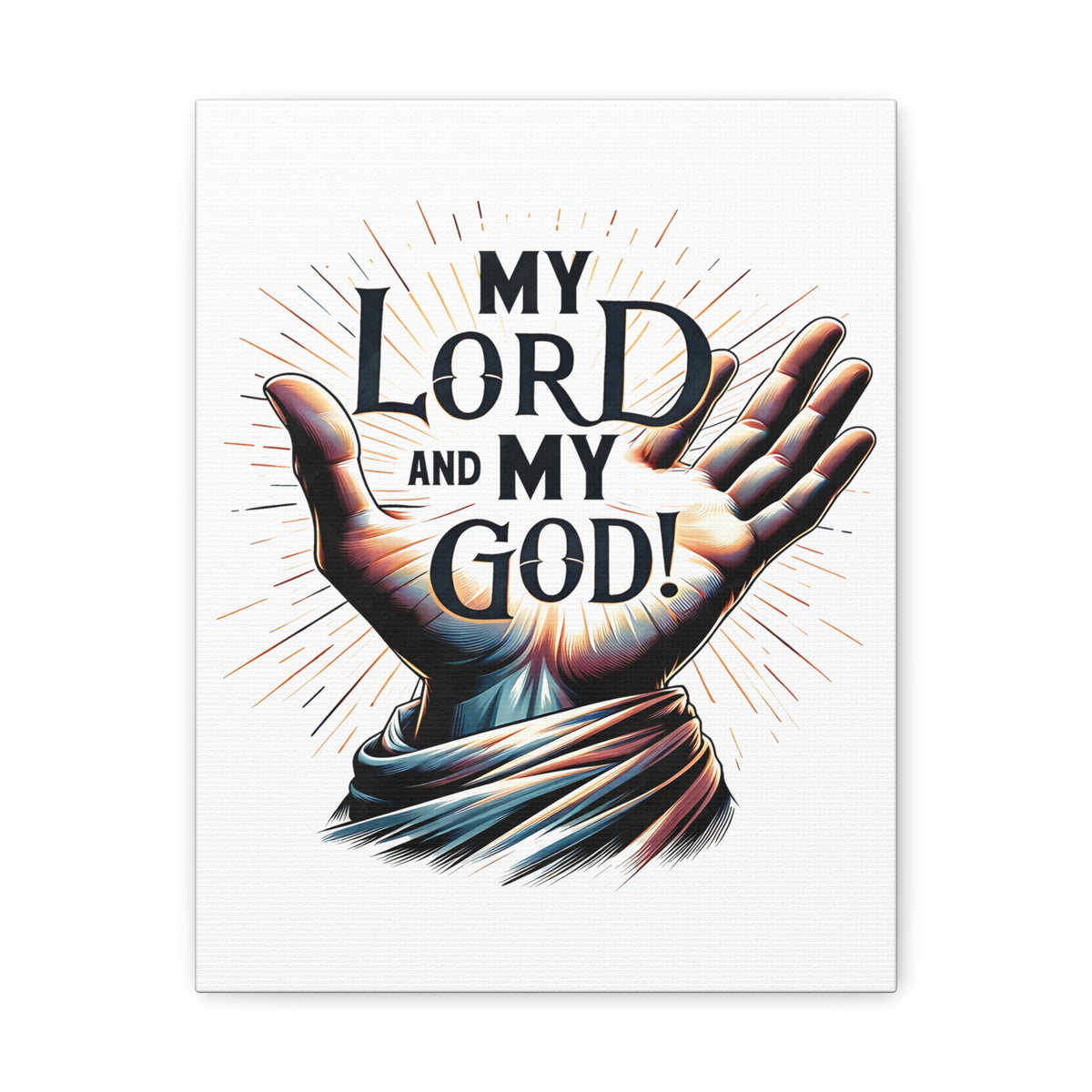 Scripture Walls John 20:28 My Lord and My God! Bible Verse Canvas Christian Wall Art Ready to Hang Unframed-Express Your Love Gifts