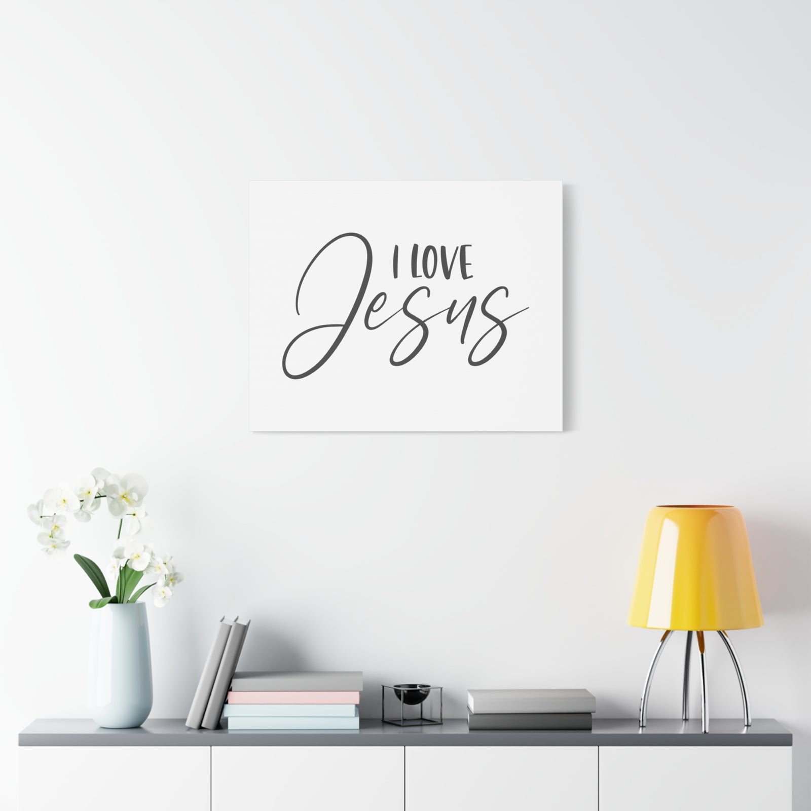 Scripture Canvas I Love Jesus Psalm 23:6 Christian Wall Art Bible Verse Print Ready to Hang-Express Your Love Gifts