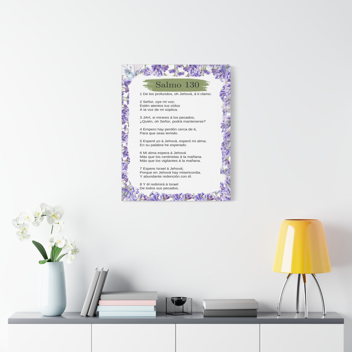 Salmo 130 Impresión De Arte Cristiano en la Pared Lista Para Colgar-Express Your Love Gifts
