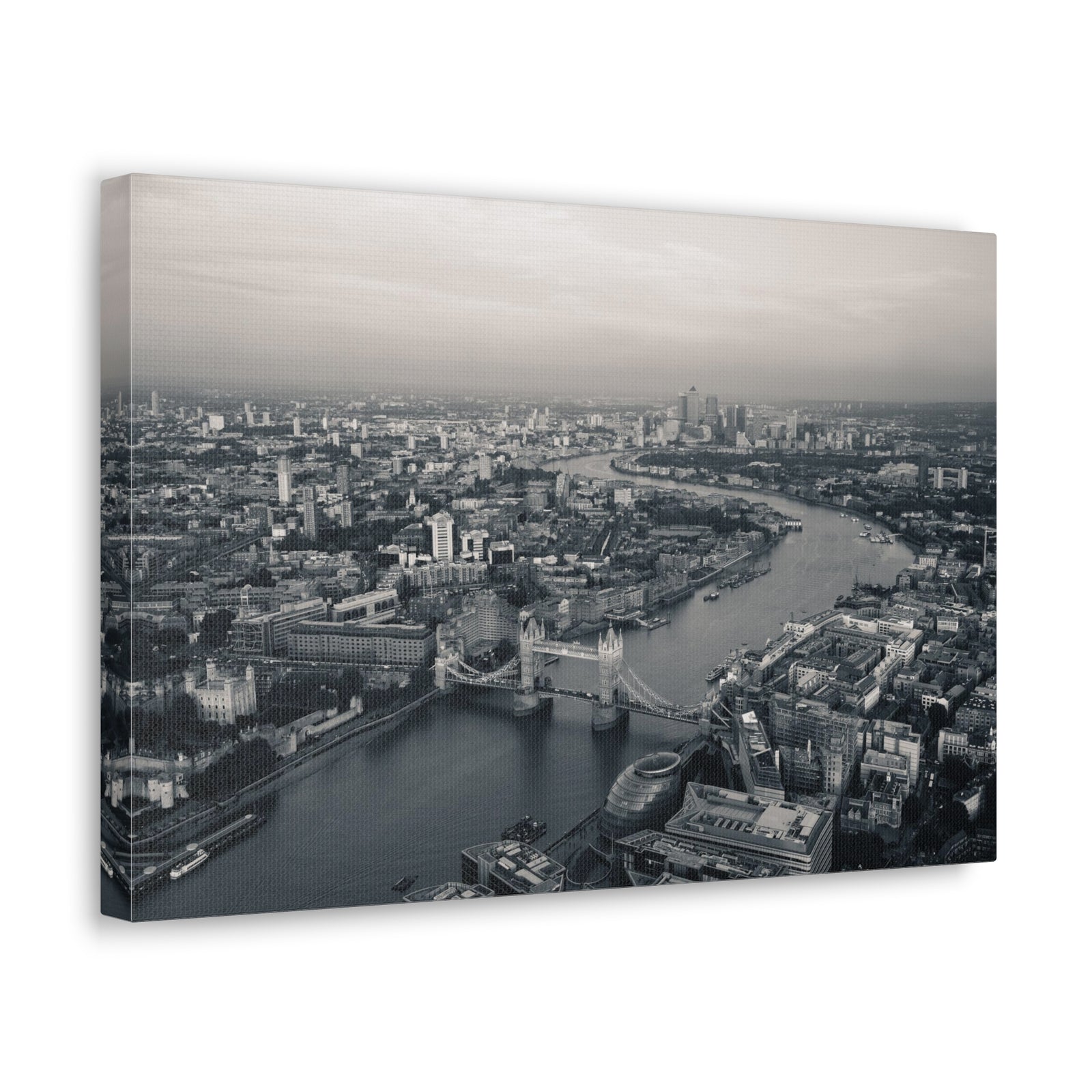 London Black And White Skyline Canvas Artwork High-Quality Breathtaking Stunning Cityscape for Home Decor Ready to Hang-Express Your Love Gifts