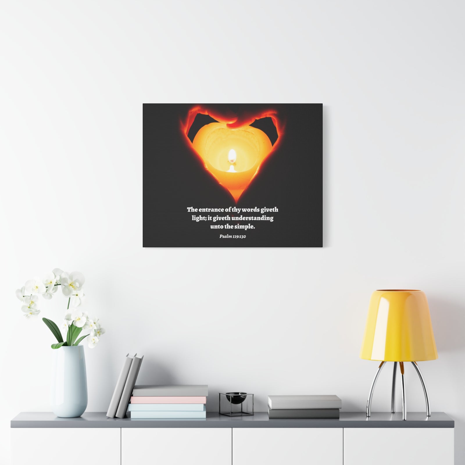 Scripture Walls Giveth Light Psalm 119:130 Bible Verse Canvas Christian Wall Art Ready to Hang-Express Your Love Gifts