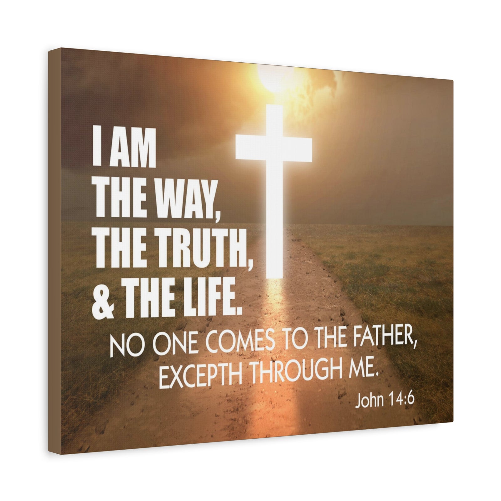 Bible Verse Canvas I Am The Way John 14:6 Wall Art Christian Home Decor-Express Your Love Gifts