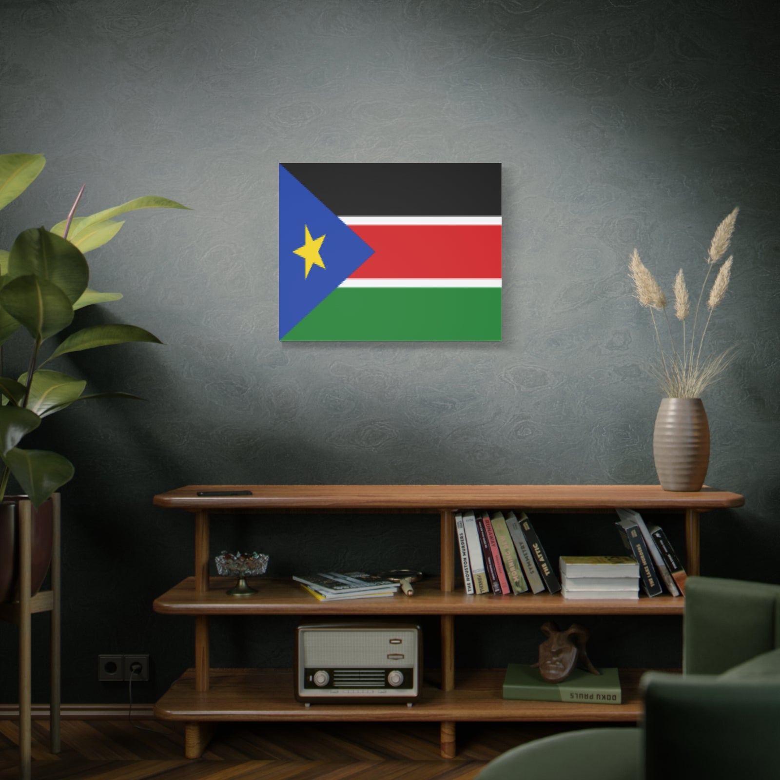 South Sudan Country Flag Canvas Vibrant Wall Art Unframed Home Decor-Express Your Love Gifts