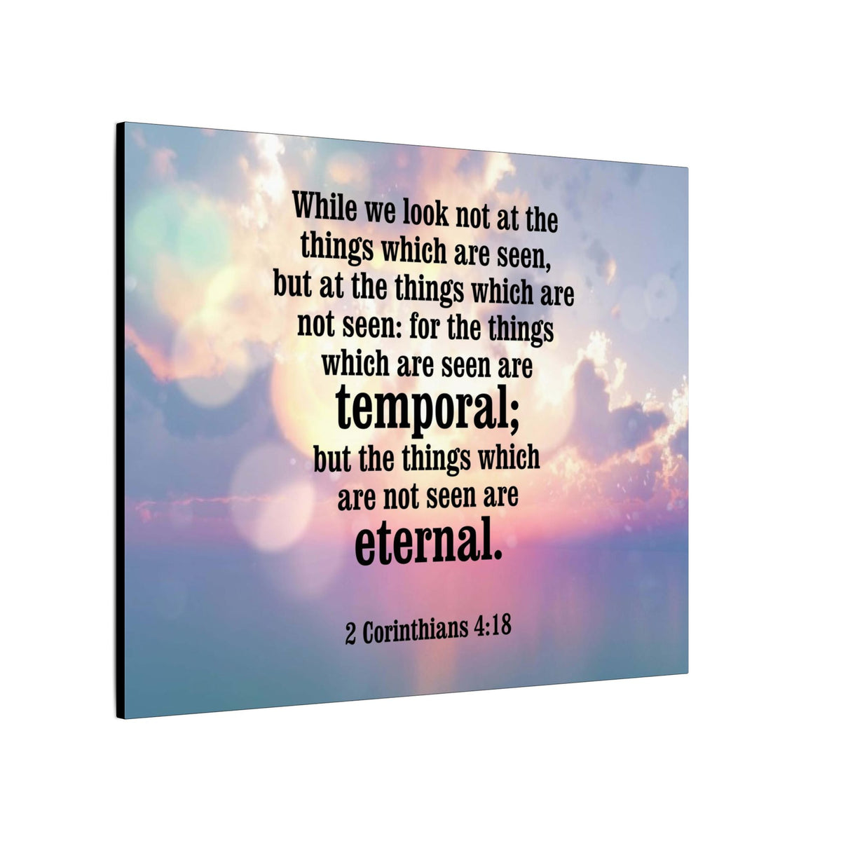 Scripture Canvas Temporal and Eternal Things 2 Corinthians 4:18 Christian Wall Art Bible Verse Print Ready to Hang-Express Your Love Gifts