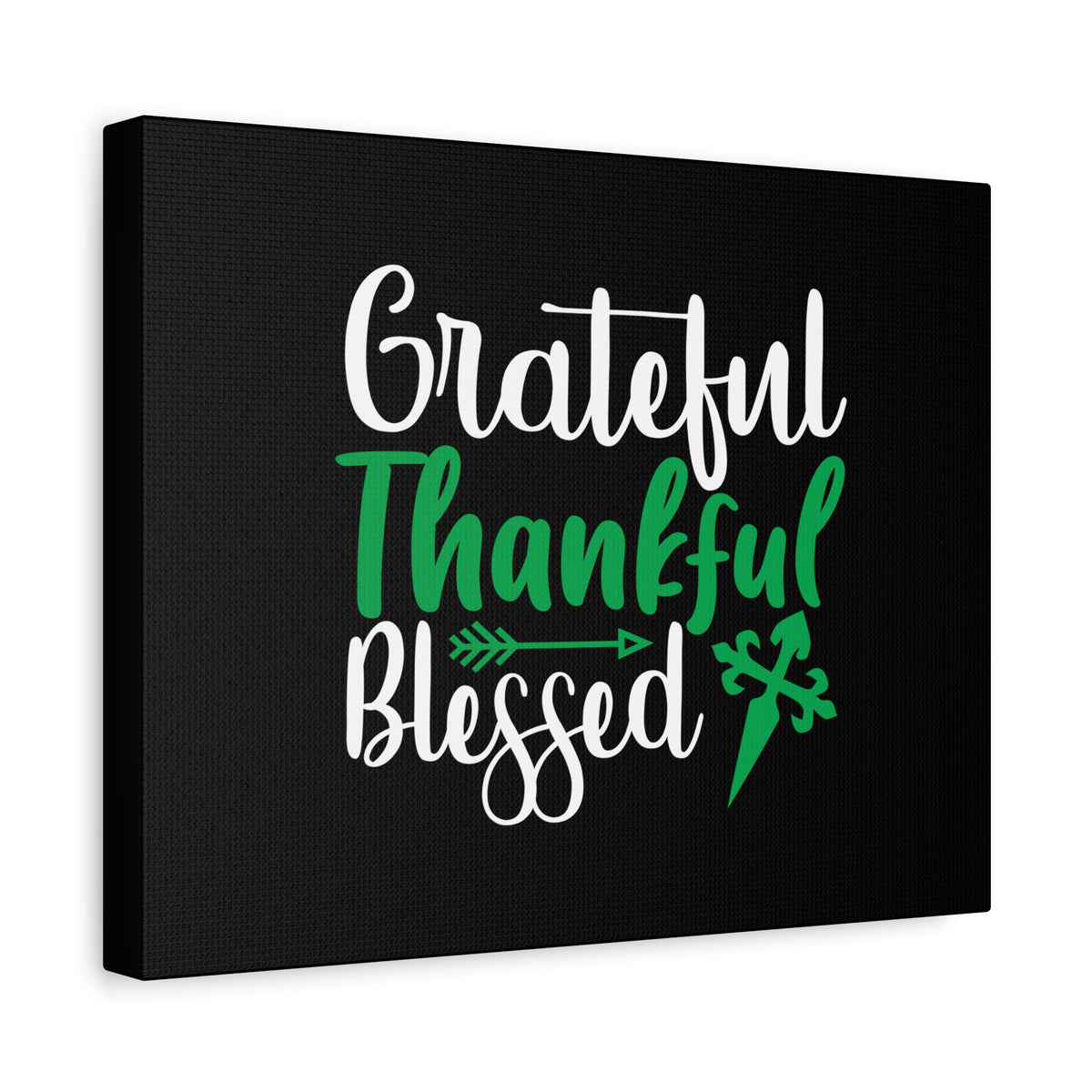 Scripture Canvas Grateful, Thankful, Blessed Psalm 106:1 Christian Wall Art Bible Verse Print Ready to Hang-Express Your Love Gifts