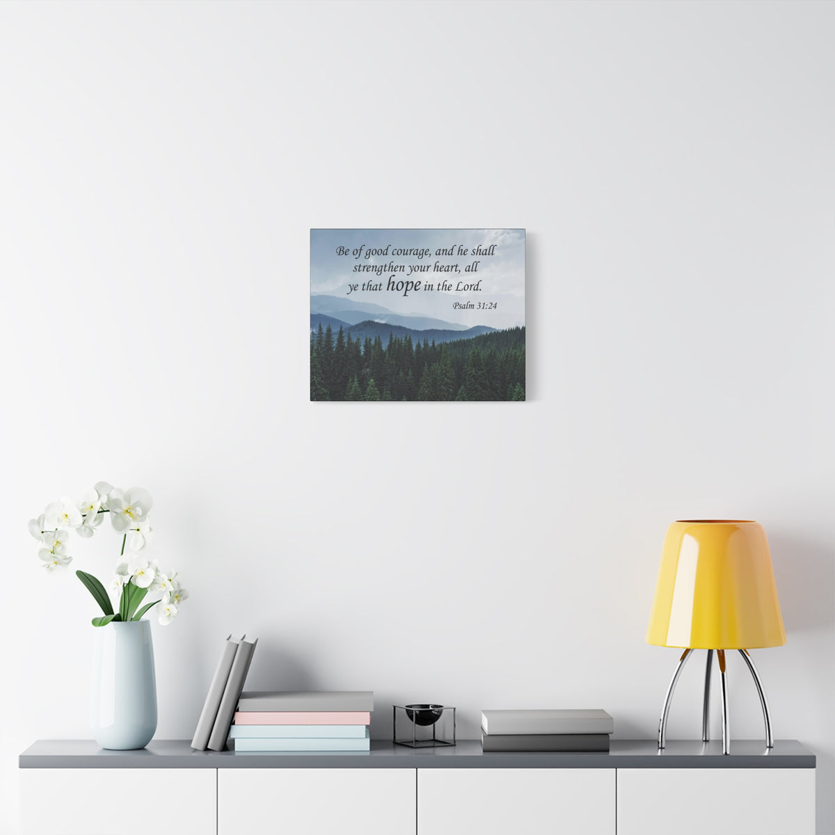 Bible Verse Canvas Be of Good Courage Psalm 31:24 Wall Art Christian Home Decor-Express Your Love Gifts