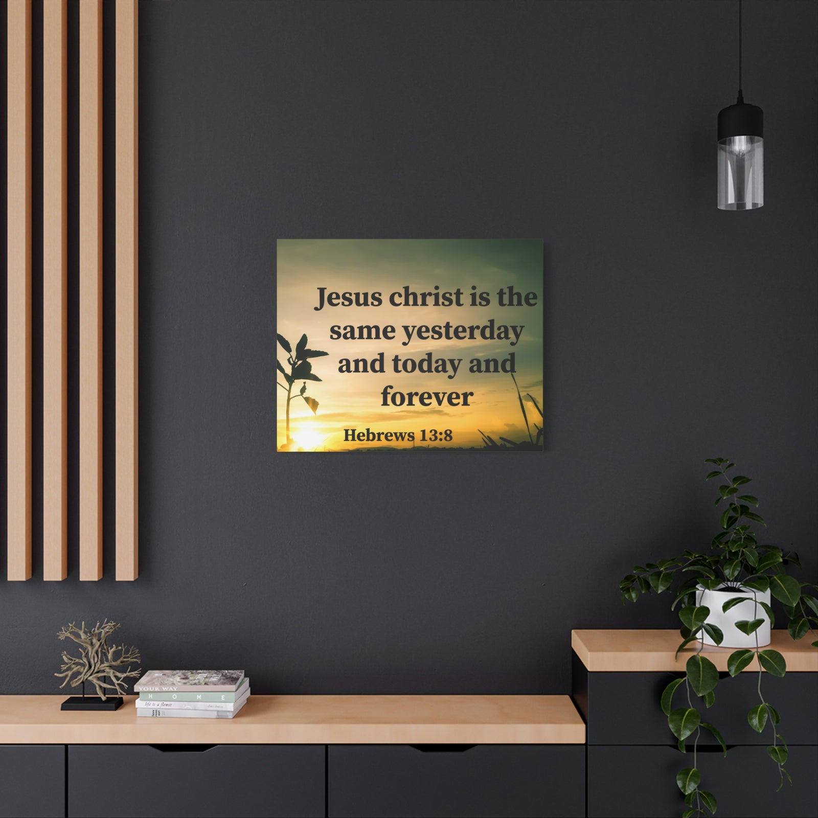 Scripture Walls Today And Forever Hebrews 13:8 Bible Verse Canvas Christian Wall Art Ready to Hang