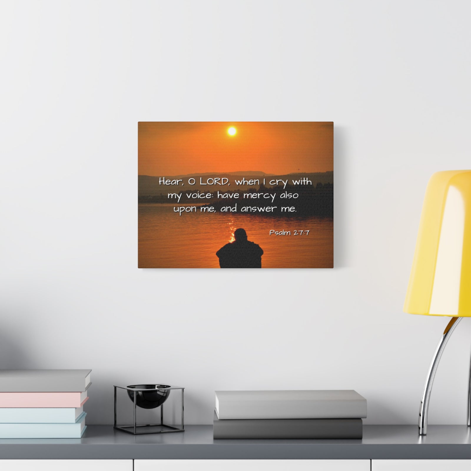 Scripture Walls Have Mercy Psalm 27:7 Bible Verse Canvas Christian Wall Art Ready to Hang-Express Your Love Gifts