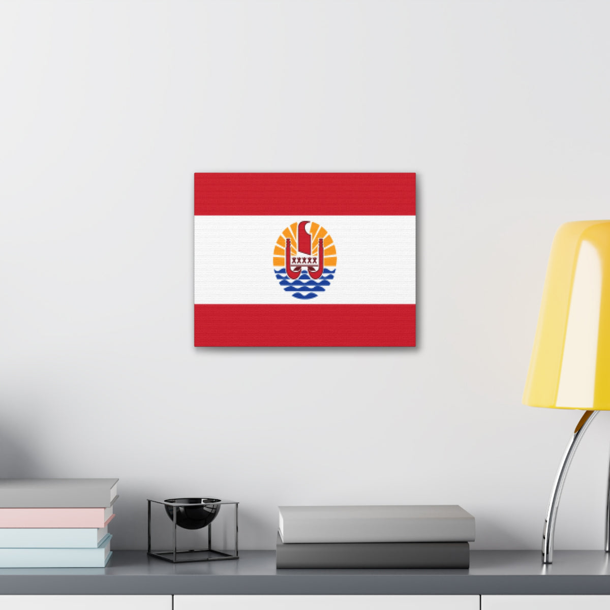 French Polynesia Country Flag Canvas Vibrant Wall Art Unframed Home Decor-Express Your Love Gifts