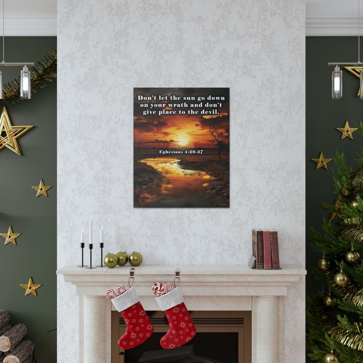Scripture Walls Be Ye Angry Ephesians 4:26-27 Christian Wall Art Print Ready to Hang Unframed-Express Your Love Gifts