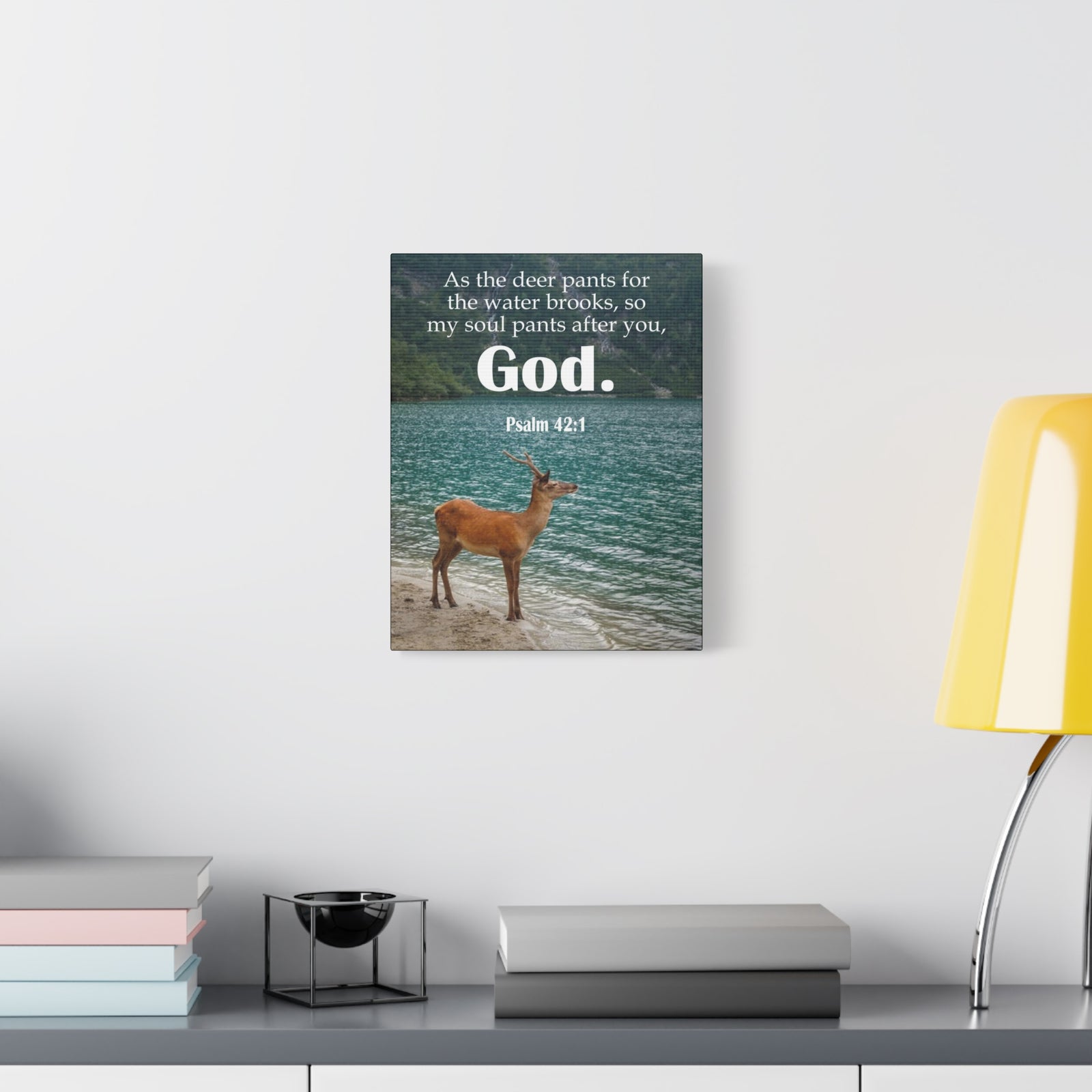 Scripture Canvas Soul Pants Psalm 42:1 Christian Wall Art Bible Verse Print Ready to Hang-Express Your Love Gifts