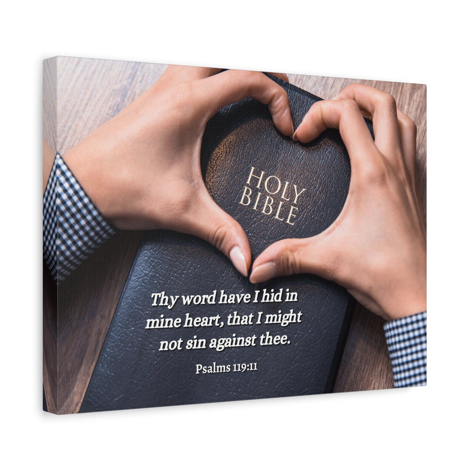 Scripture Walls Heart Psalms 119:11 Bible Verse Canvas Christian Wall Art Ready to Hang-Express Your Love Gifts