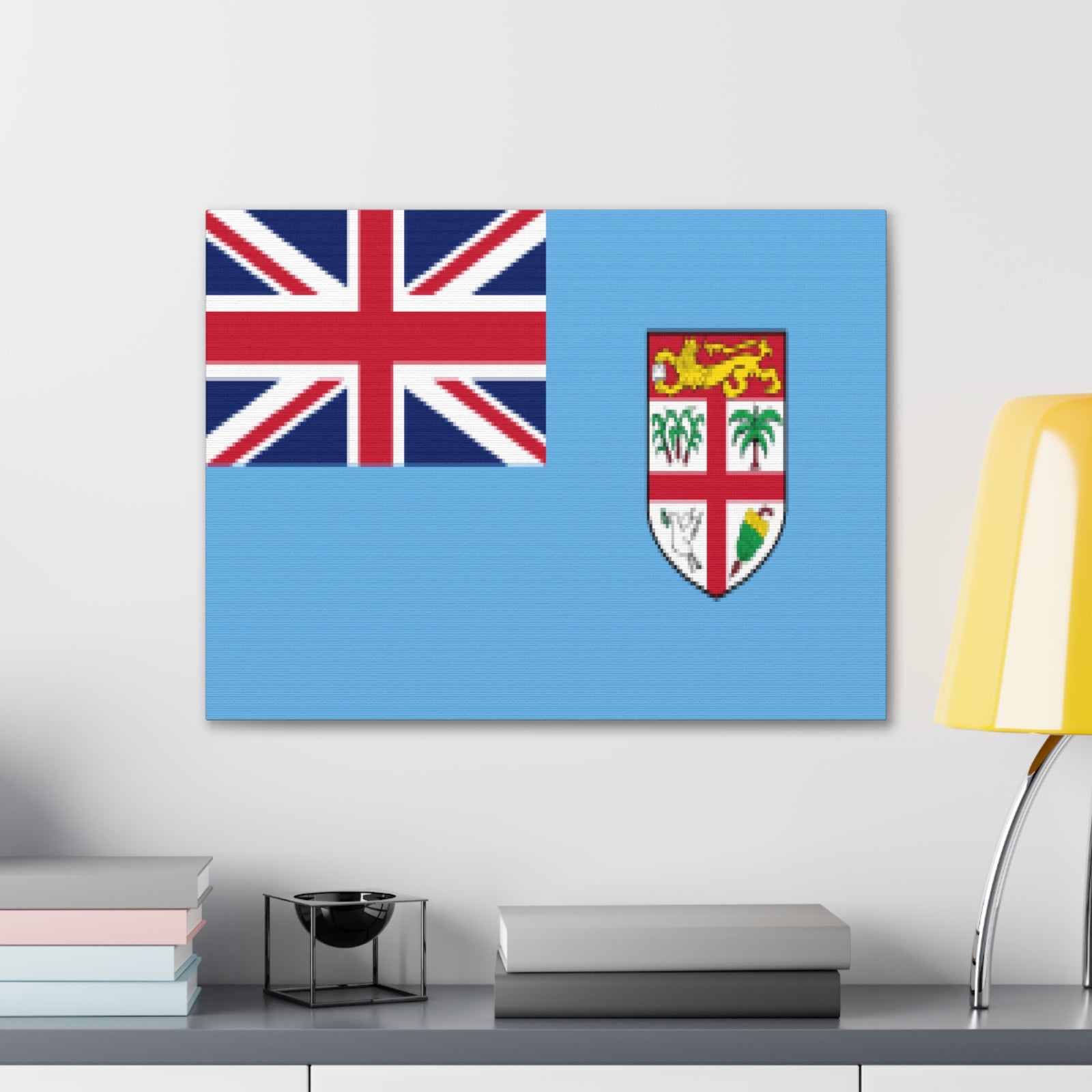 Fiji Country Flag Canvas Vibrant Wall Art Unframed Home Decor-Express Your Love Gifts