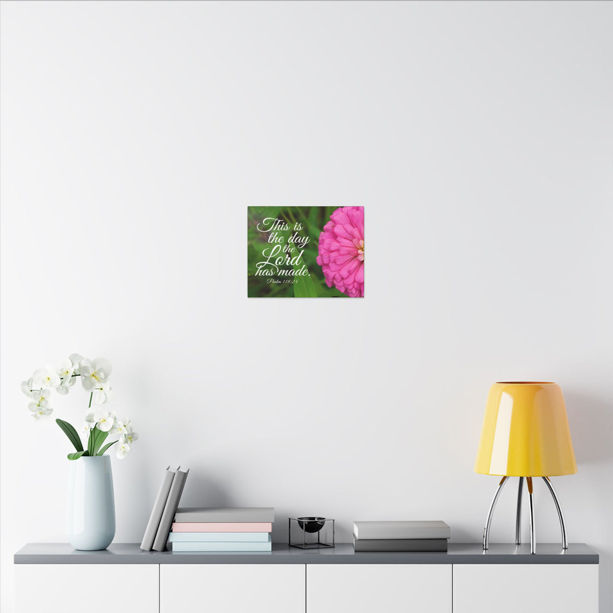 Scripture Canvas The Lord Has Made Psalm 118:24 Christian Wall Art Bible Verse Print Ready to Hang-Express Your Love Gifts