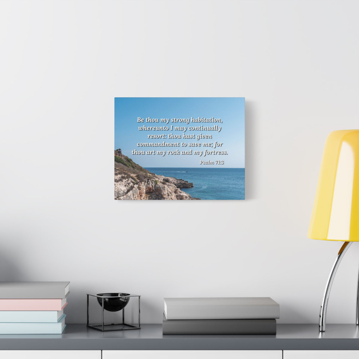 Scripture Walls To Save Me Psalm 71:3 Bible Verse Canvas Christian Wall Art Ready to Hang-Express Your Love Gifts