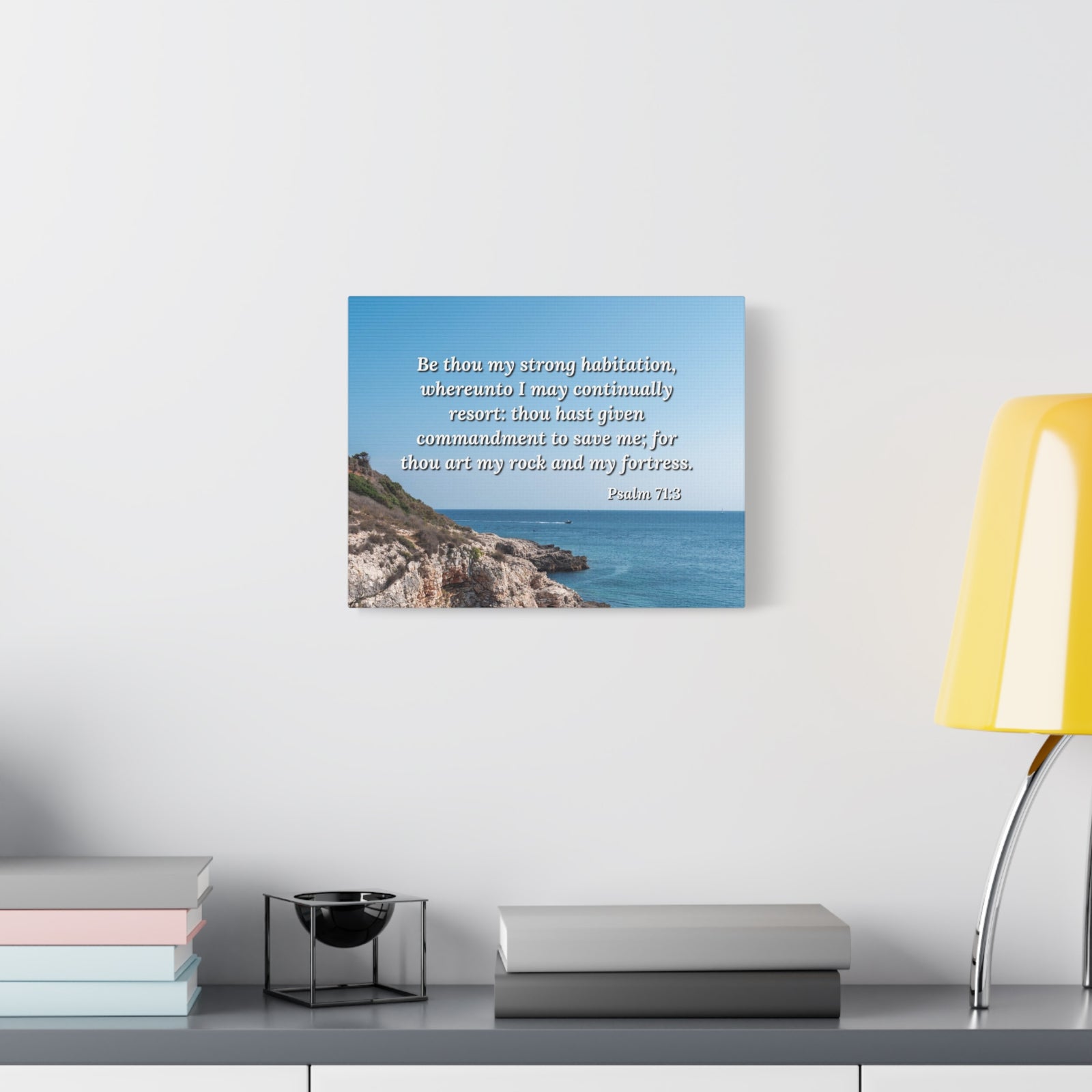 Scripture Walls To Save Me Psalm 71:3 Bible Verse Canvas Christian Wall Art Ready to Hang-Express Your Love Gifts