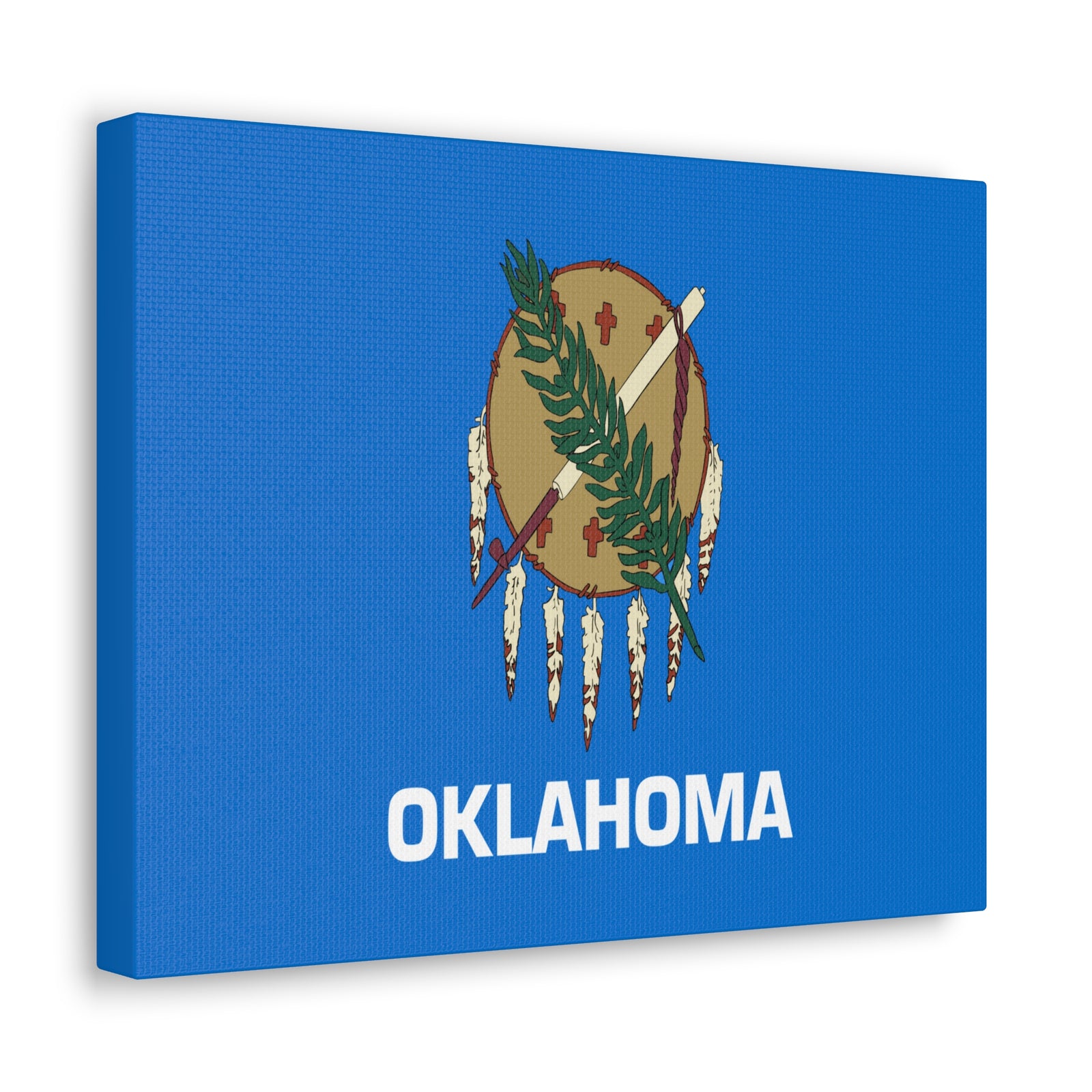 Oklahoma Stage Flag Canvas Vibrant Wall Art Unframed Home Decor-Express Your Love Gifts