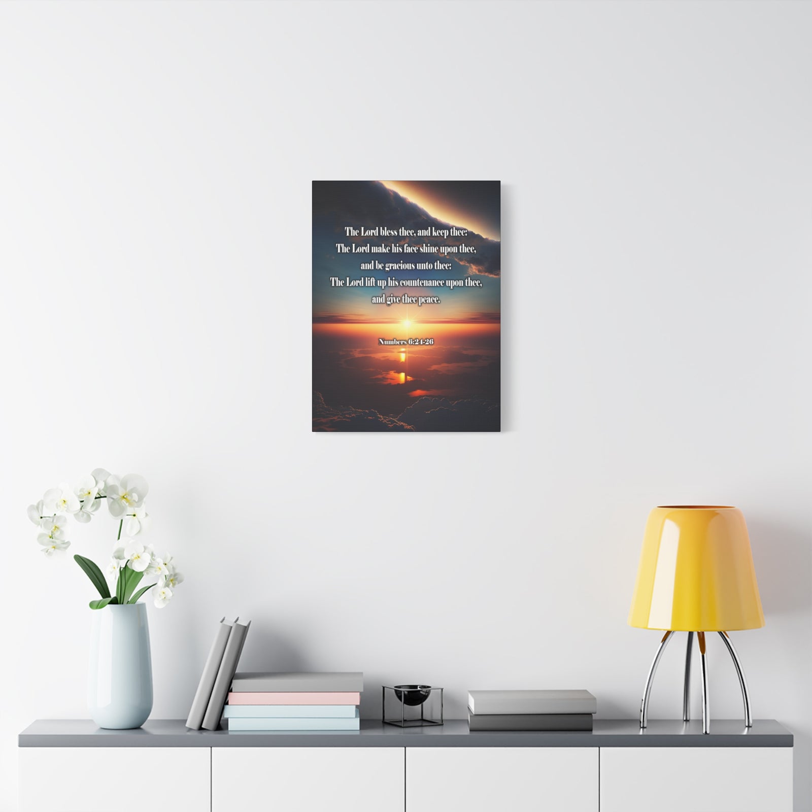 Scripture Walls Lord Bless Numbers 6:24-26 Christian Wall Art Print Ready to Hang Unframed-Express Your Love Gifts