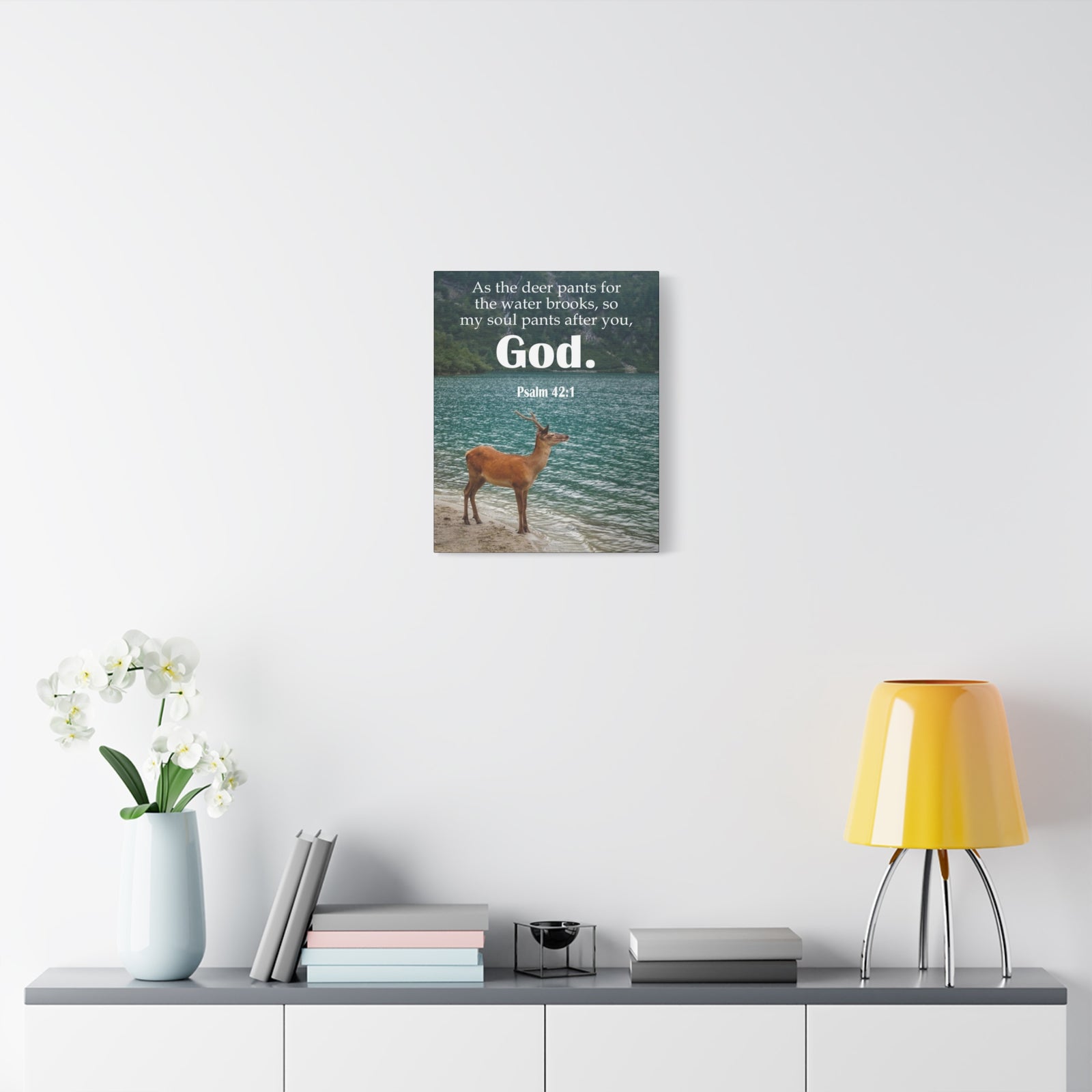 Scripture Canvas Soul Pants Psalm 42:1 Christian Wall Art Bible Verse Print Ready to Hang-Express Your Love Gifts